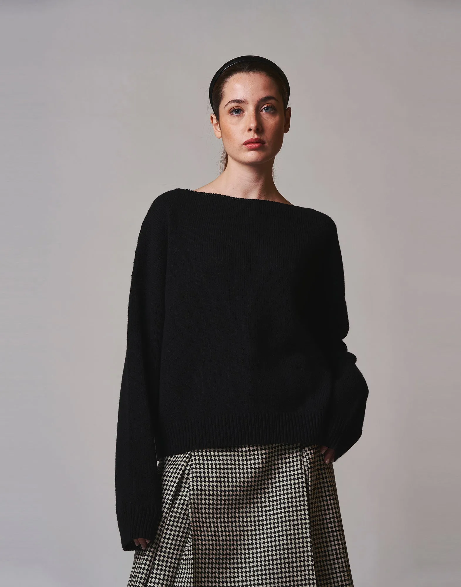 DOUUOD Maglione Indossabile Fronte E Retro In Lana E Cashmere