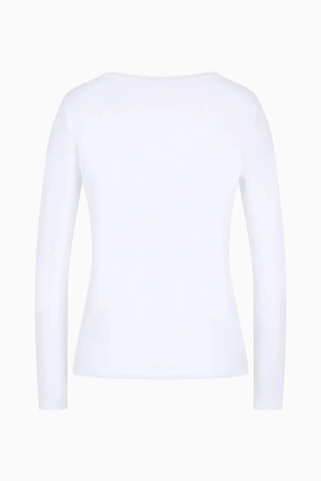 EA7 T-SHIRT DONNA SHINY A MANCHE LUNGHE CON COTONE STRETCH BIANCA 8NTT52