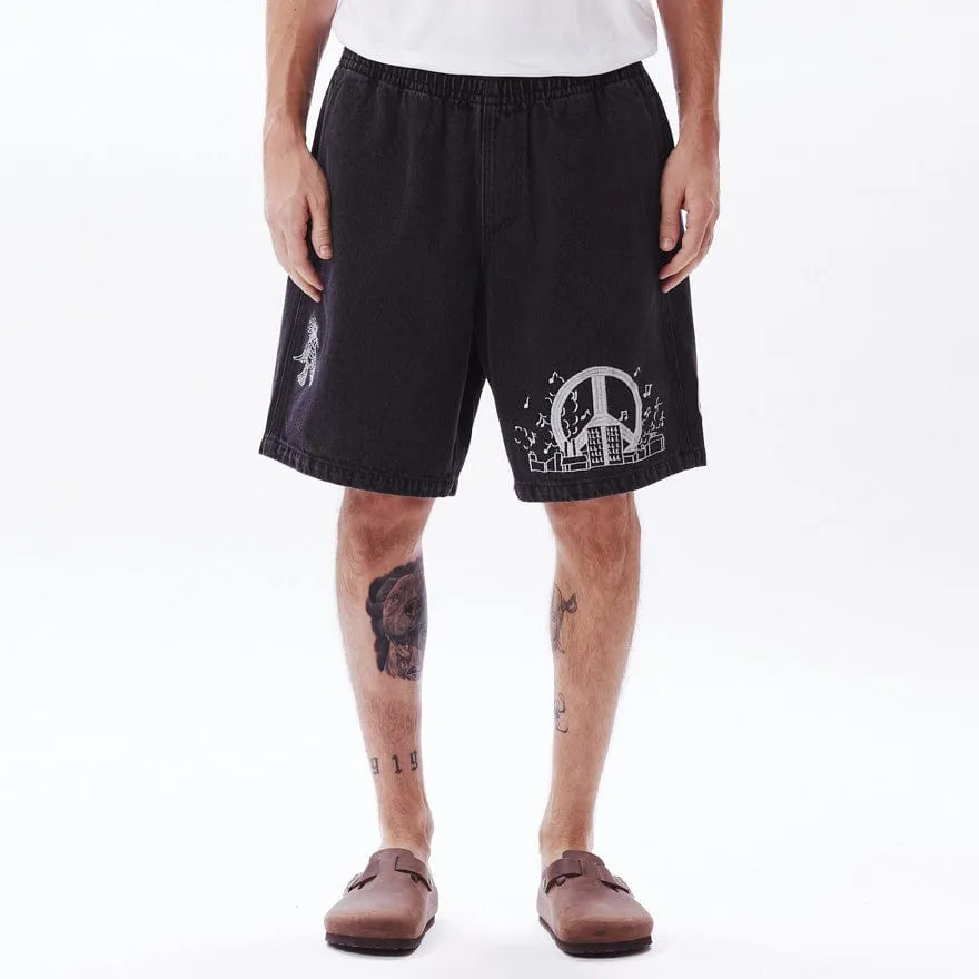 EASY DENIM NOISE SHORT - DUSTY BLACK