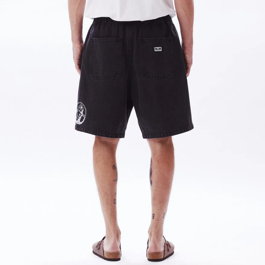 EASY DENIM NOISE SHORT - DUSTY BLACK