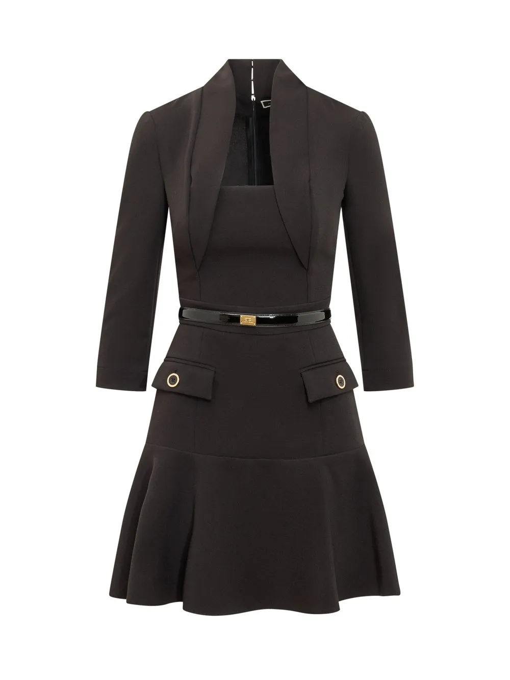 ELISABETTA FRANCHI Abito con Gonna Svasata 