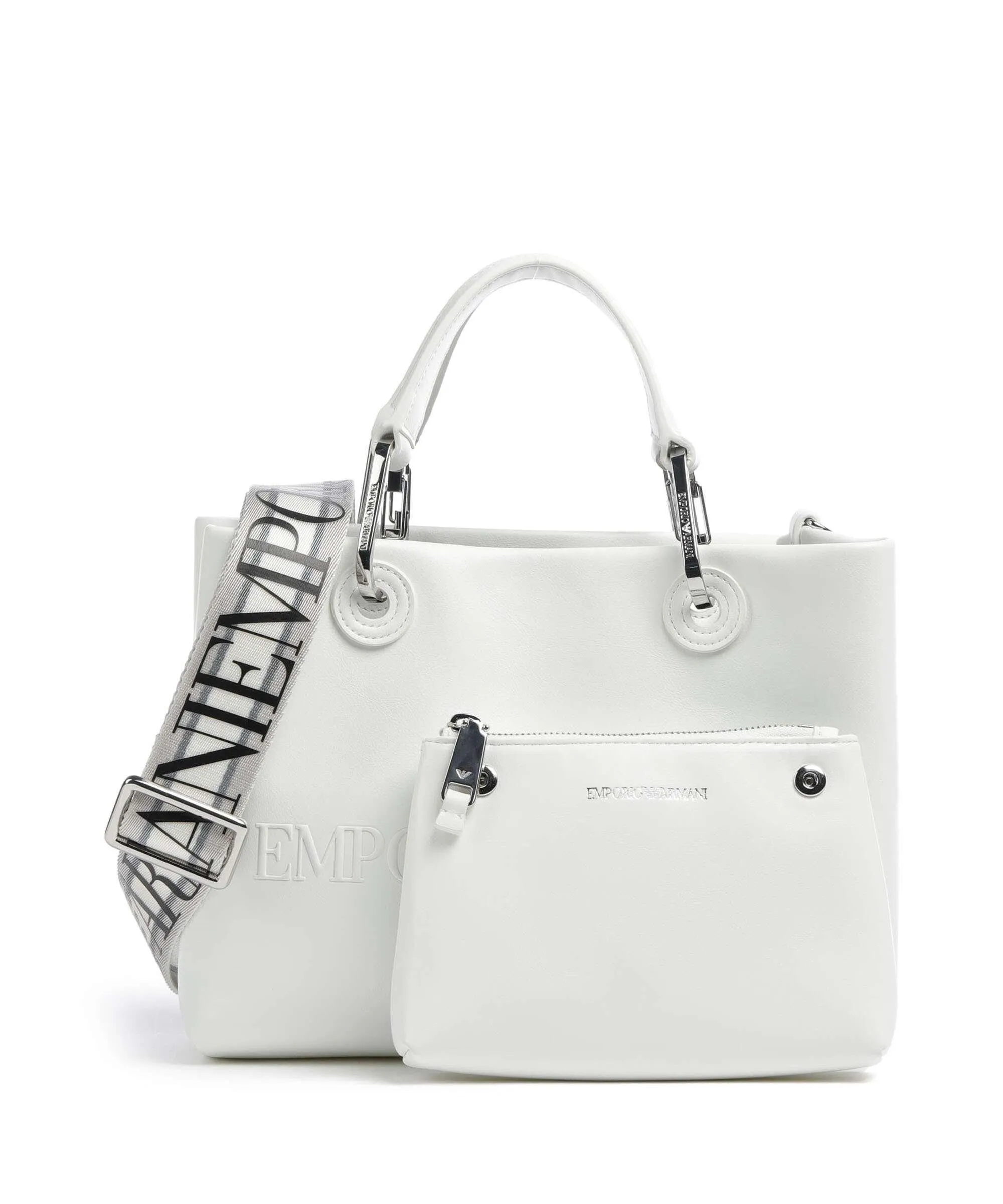  Emporio Armani My EA Borsa a mano pelle sintetica bianco  