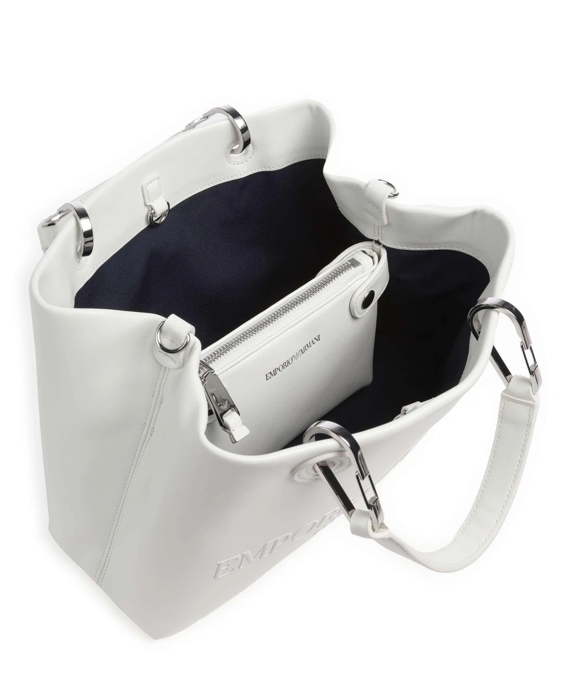  Emporio Armani My EA Borsa a mano pelle sintetica bianco  