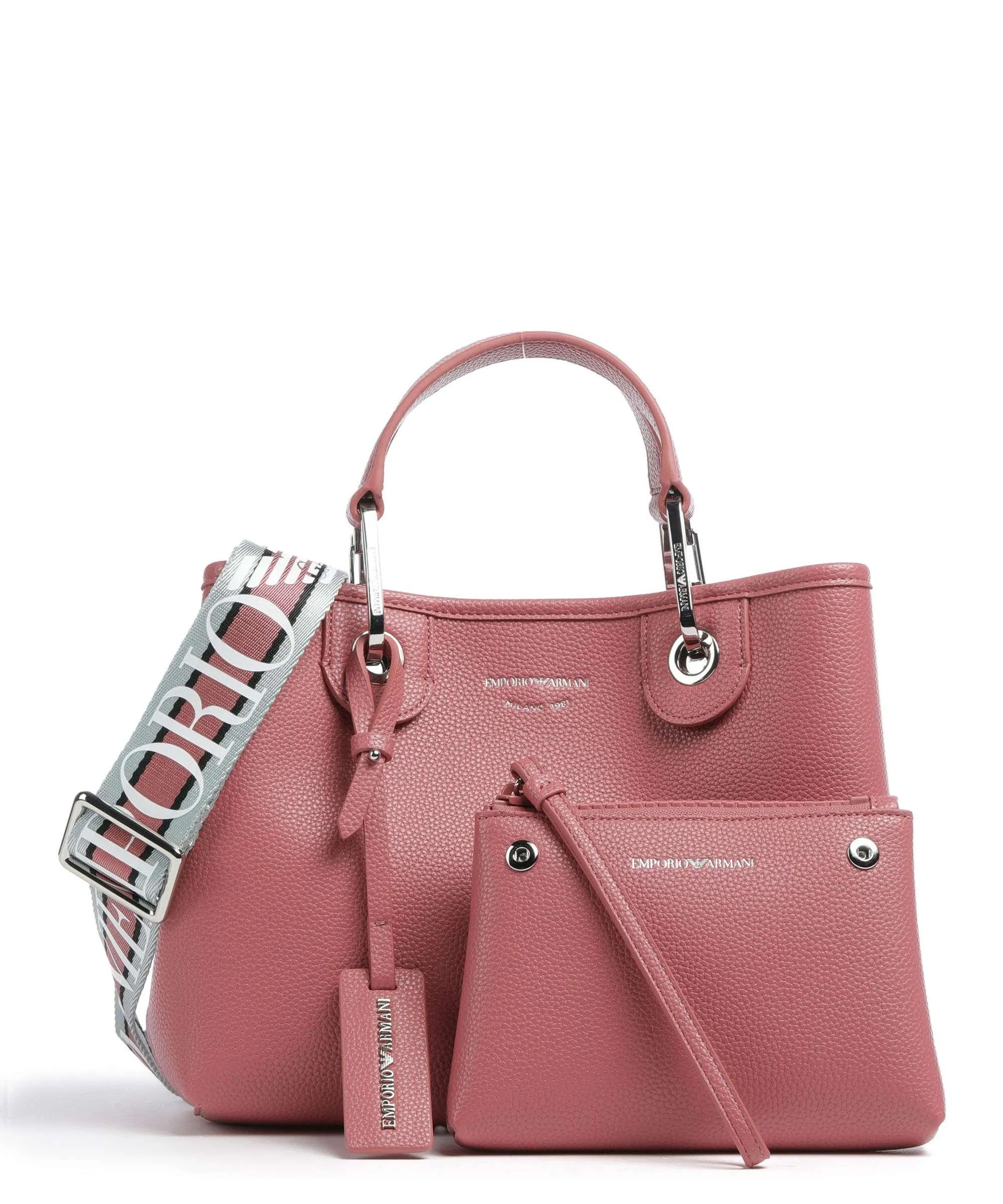  Emporio Armani My EA Borsa a mano pelle sintetica corallo  