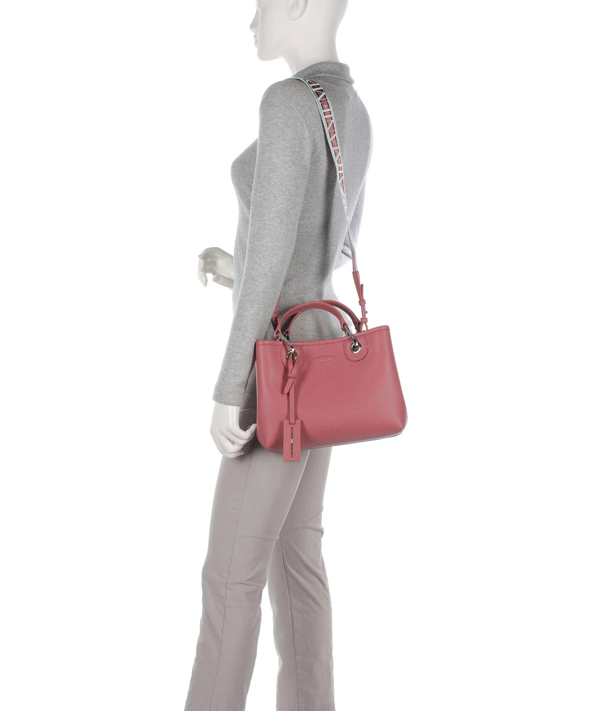  Emporio Armani My EA Borsa a mano pelle sintetica corallo  