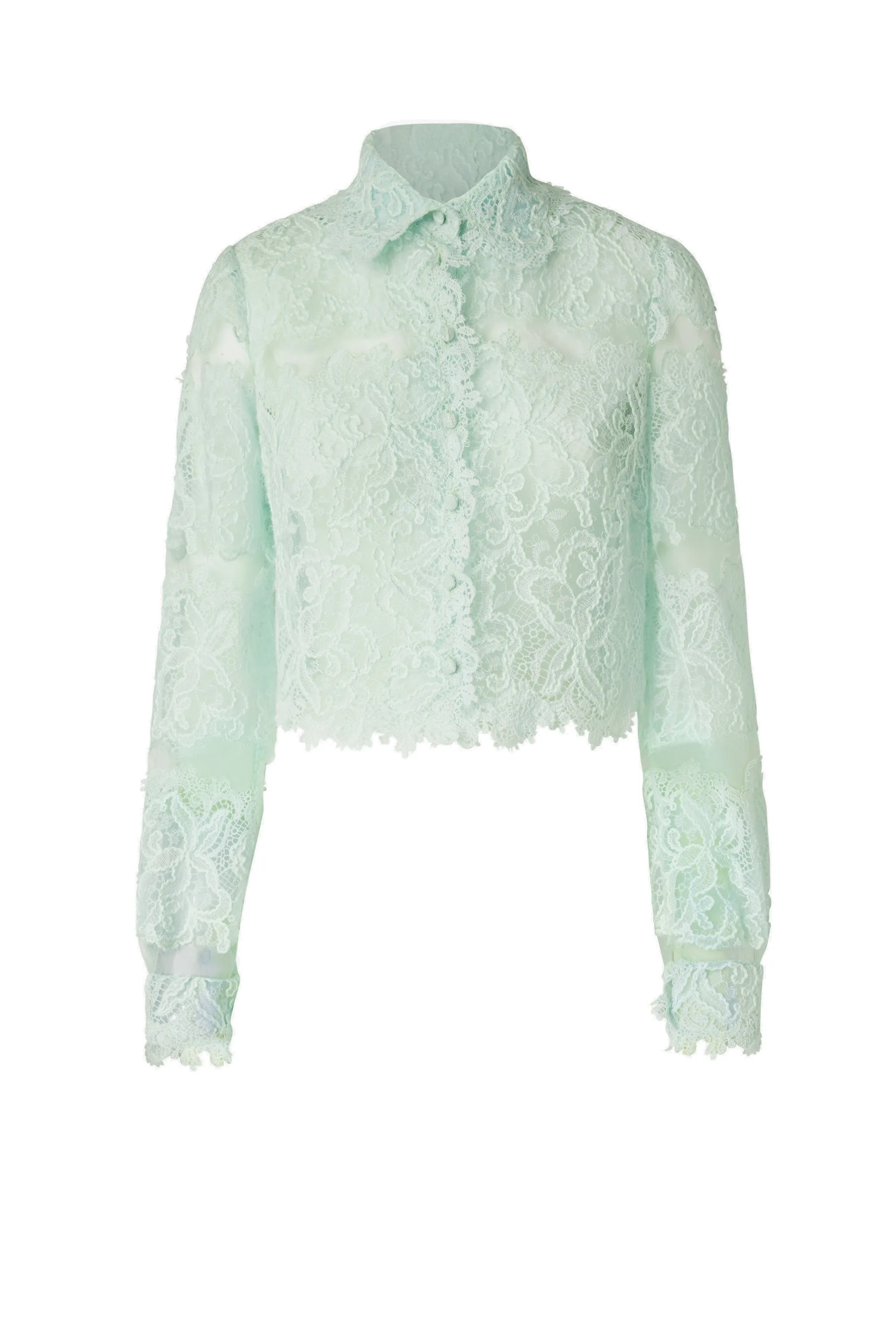 ERMANNO SCERVINO  Camicia in pizzo verde
