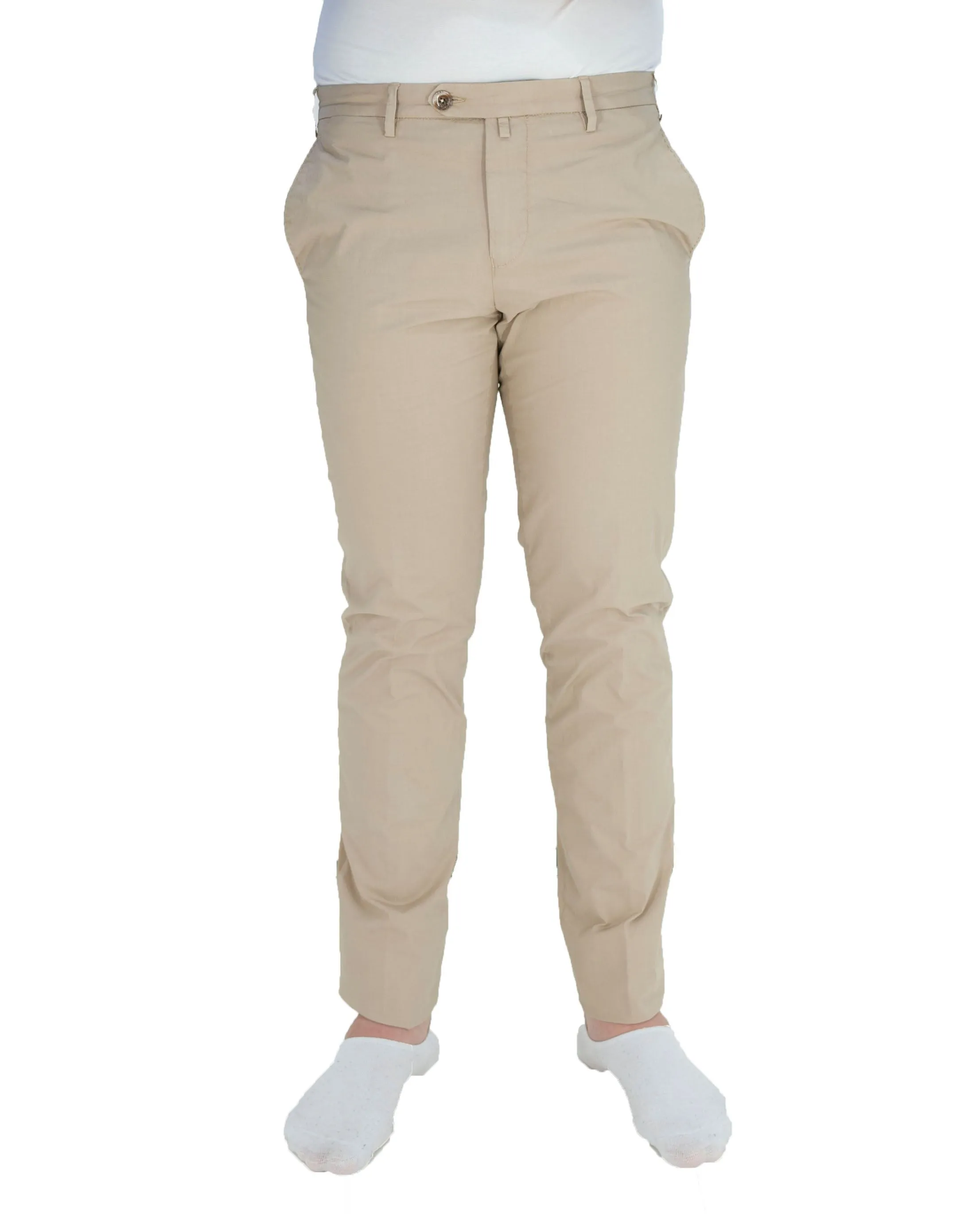 F Studio  Pantalone beige poplin cotone estivo     