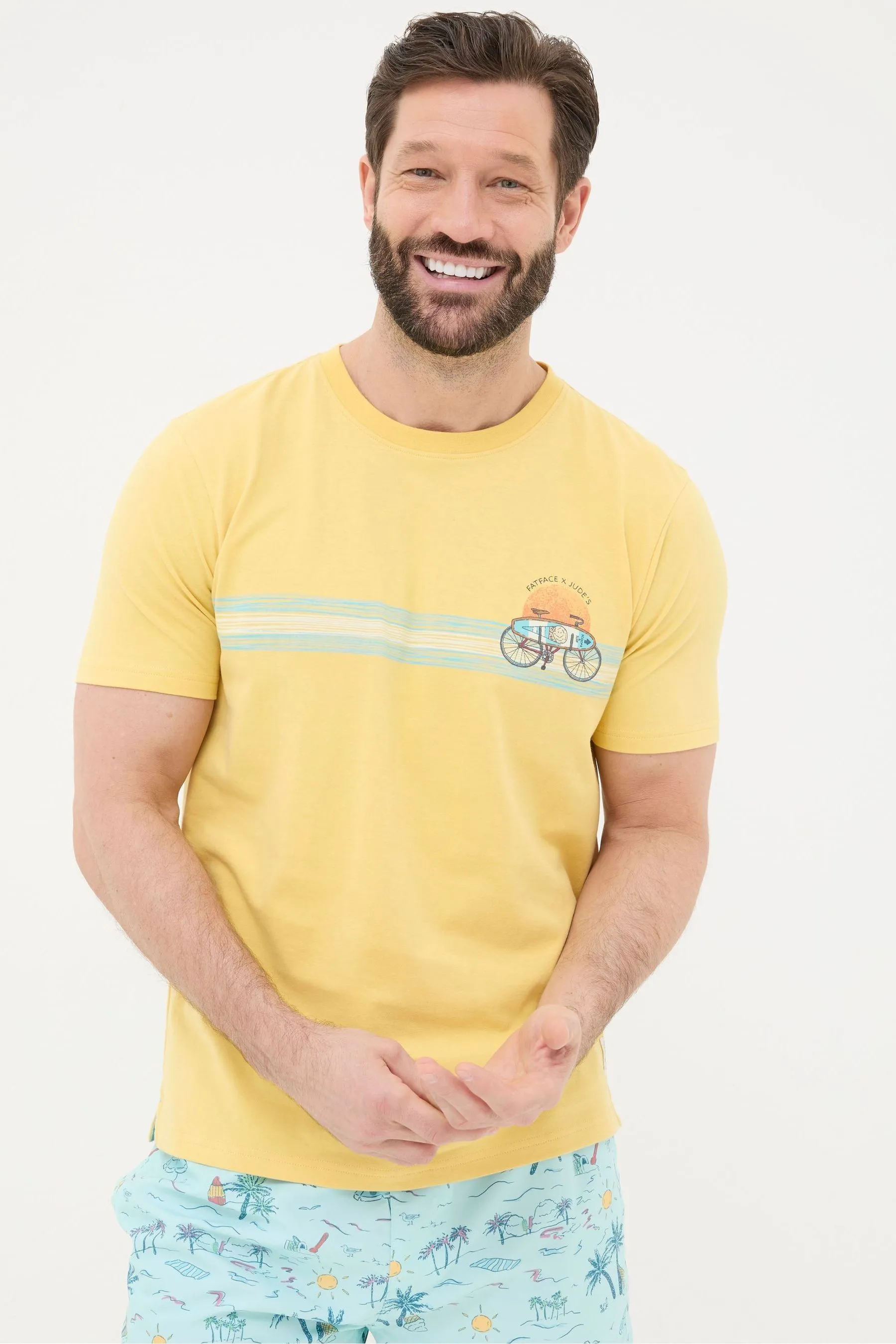 FatFace - T-shirt con A righe sul petto
