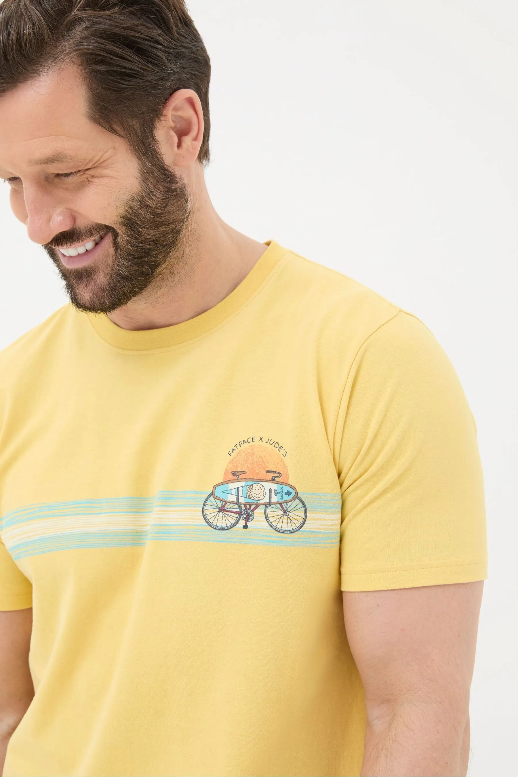 FatFace - T-shirt con A righe sul petto