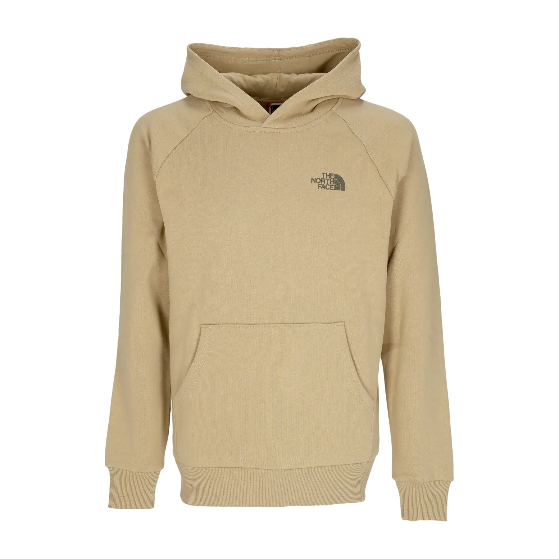 Felpa Cappuccio Uomo Raglan Redbox Hoodie Khaki Stone
