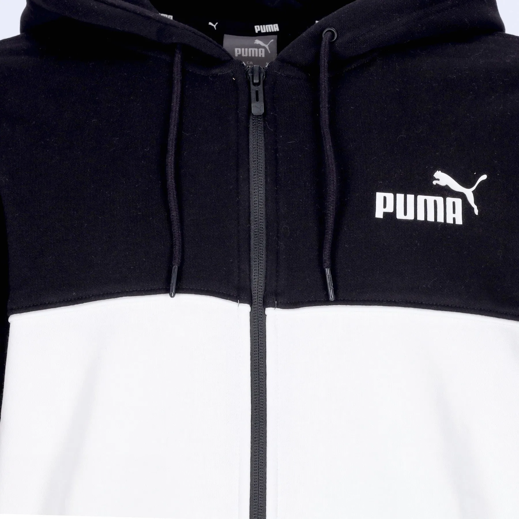 Felpa Cappuccio Zip Uomo Power Colorbloc Full-zip Hoodie White