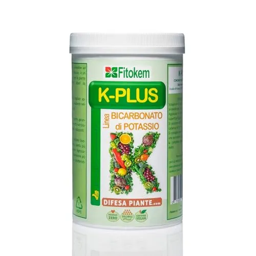 Fitokem | K-PLUS 1kg Bicarbonato di Potassio per piante | kplus per alberi da frutto orto bolla del pesco