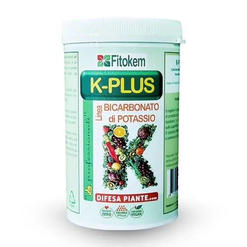 Fitokem | K-PLUS 1kg Bicarbonato di Potassio per piante | kplus per alberi da frutto orto bolla del pesco