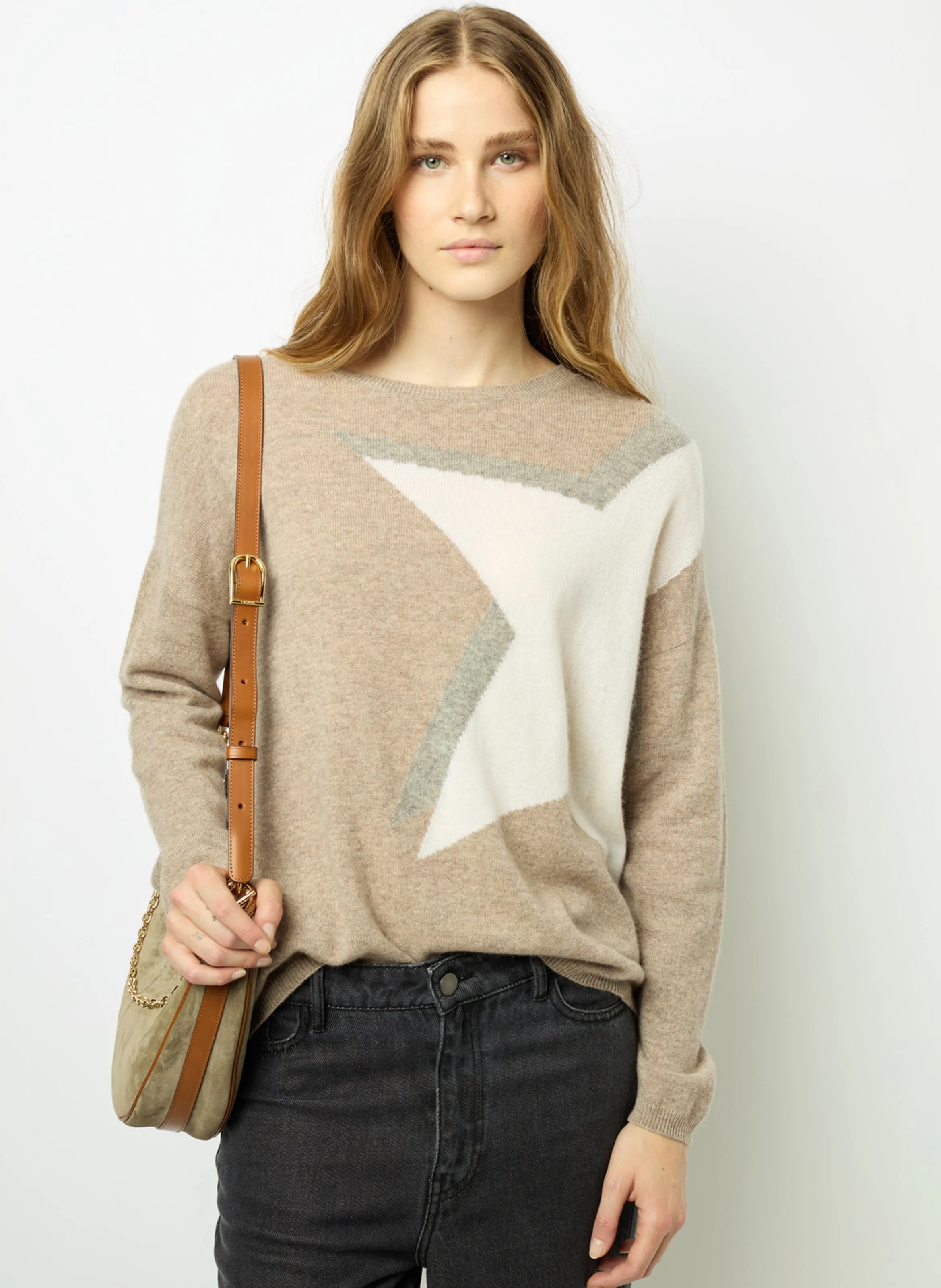  GERARD DAREL   JANELA - Maglione a girocollo in cachemire | Beige