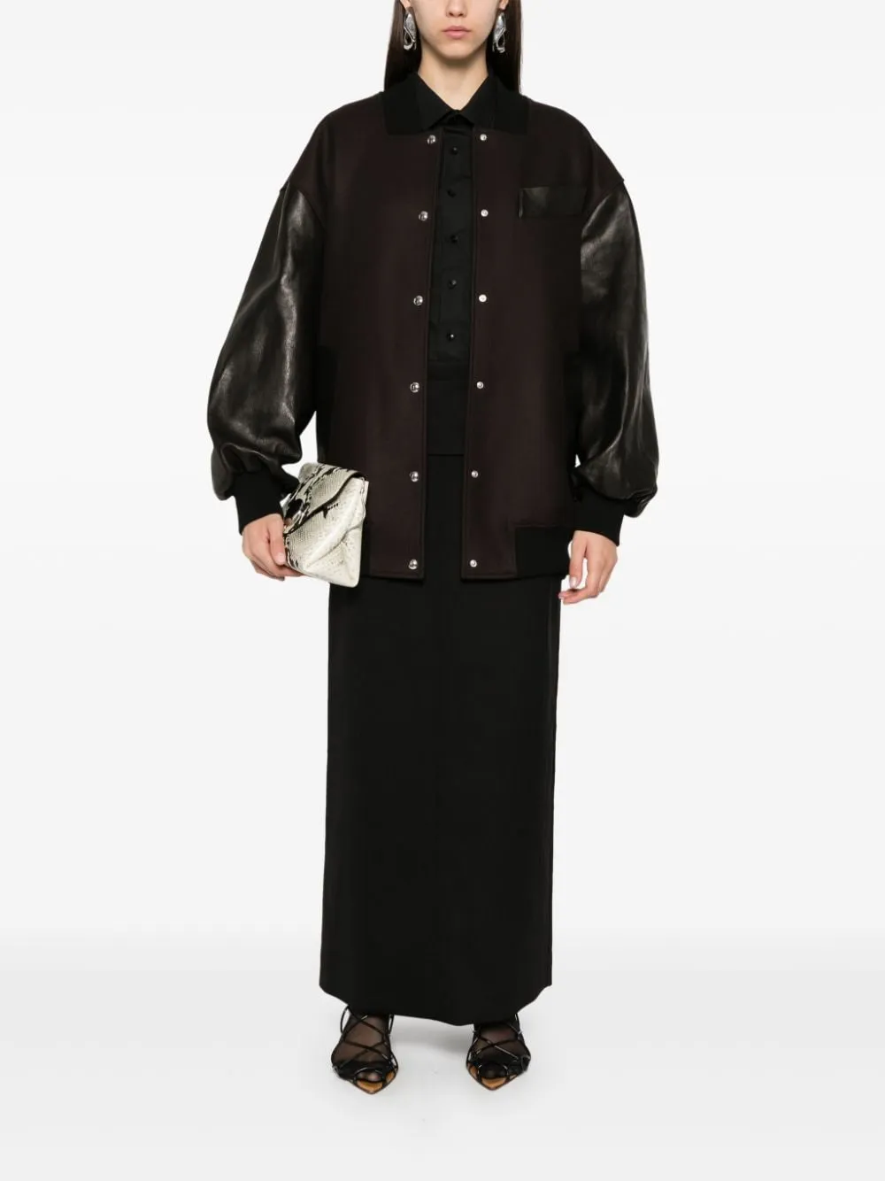 Giacca in pelle fabbie khaite