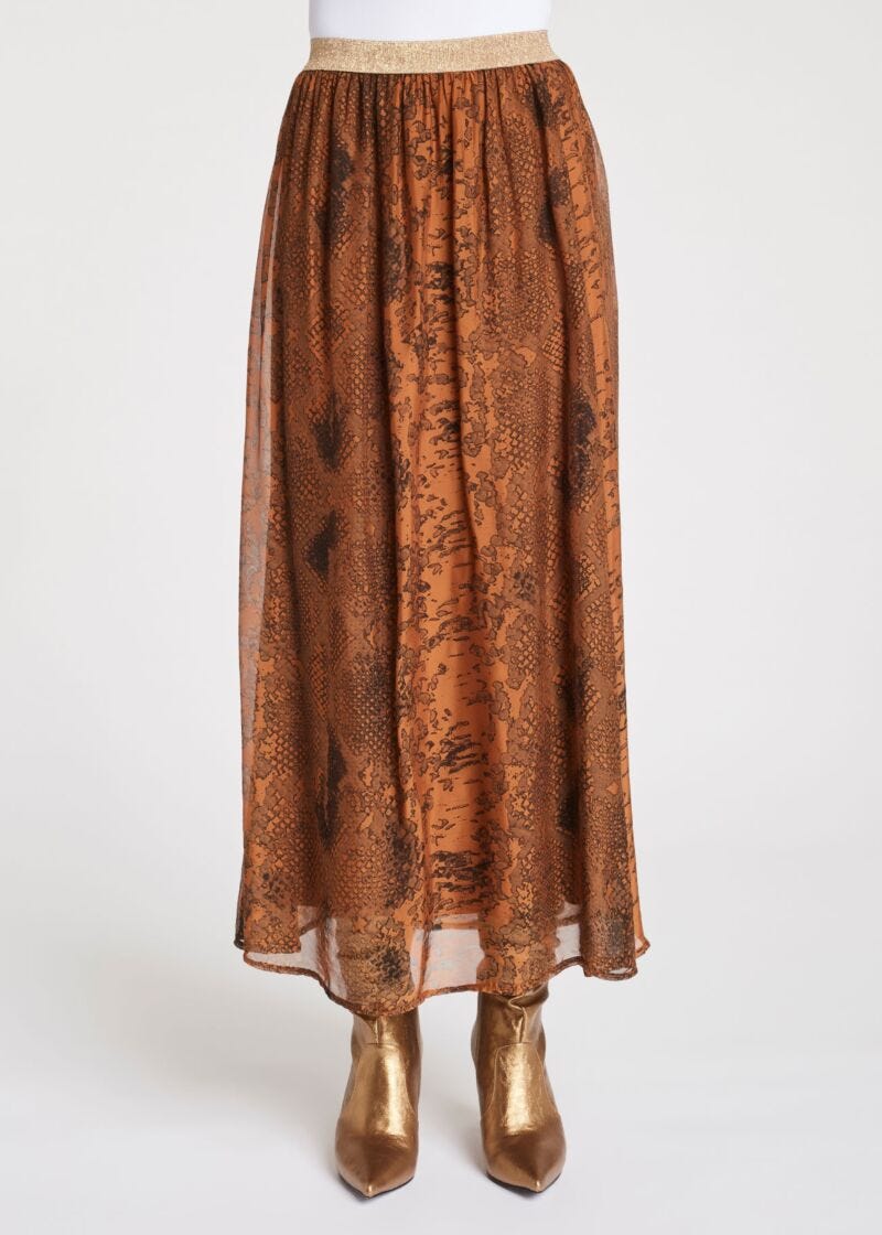 Gonna lunga animalier