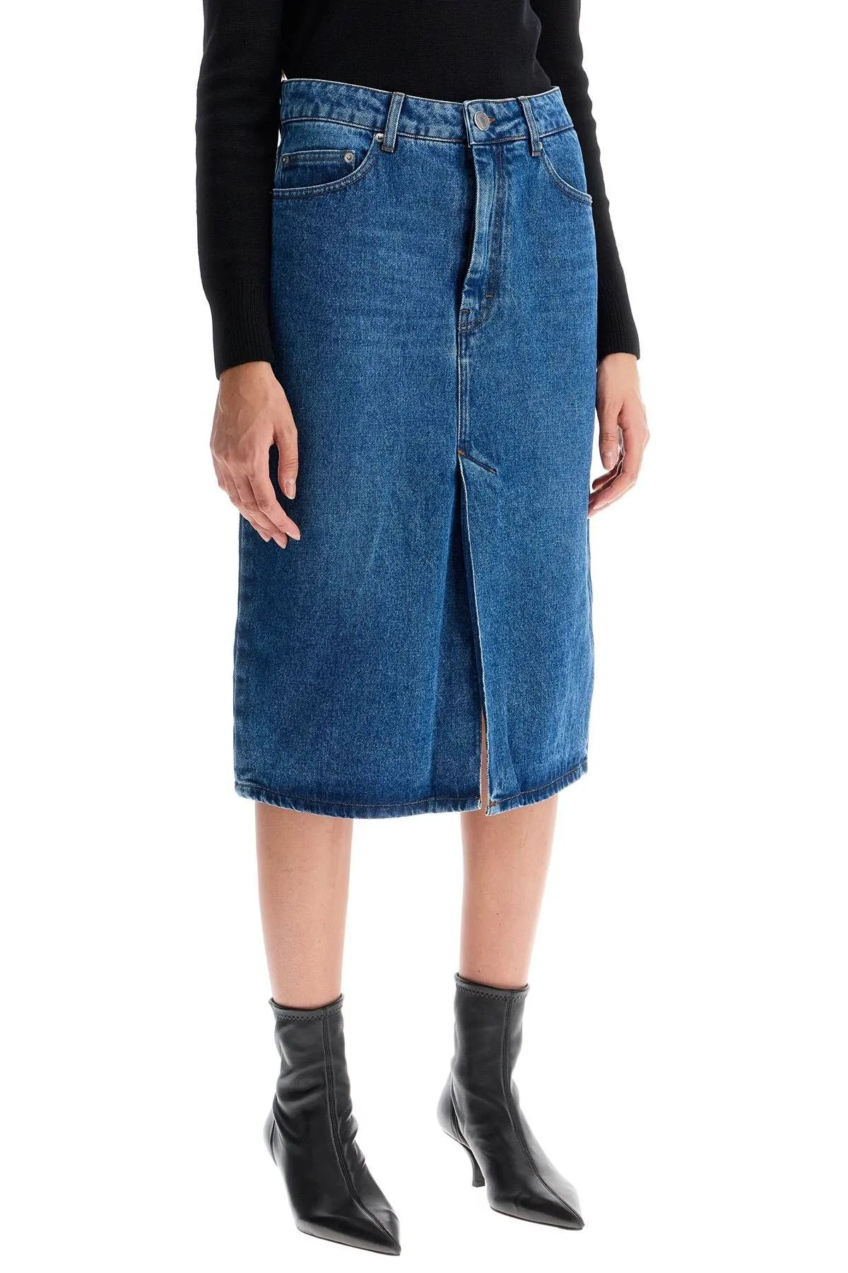 Gonna midi in denim