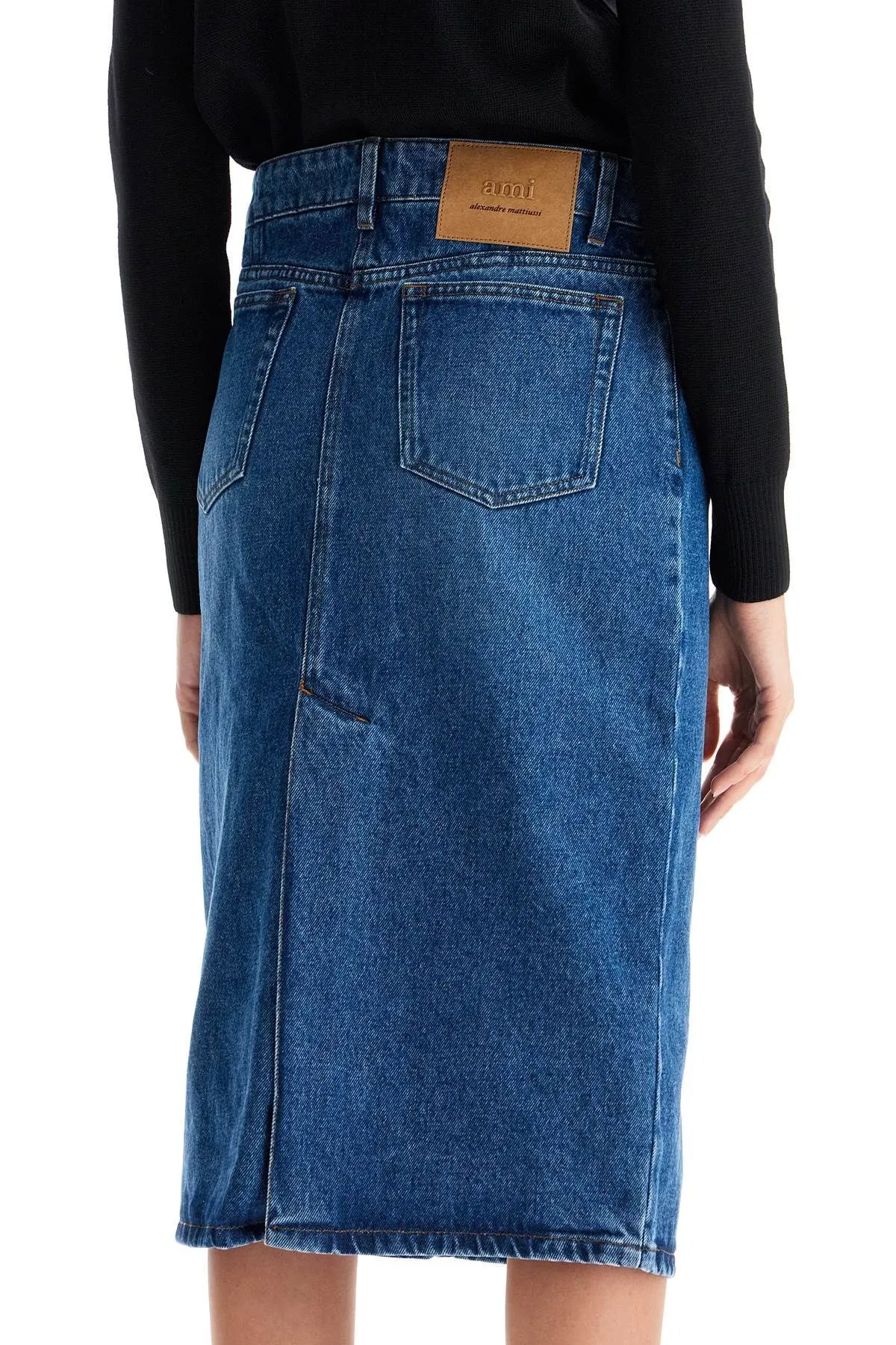 Gonna midi in denim