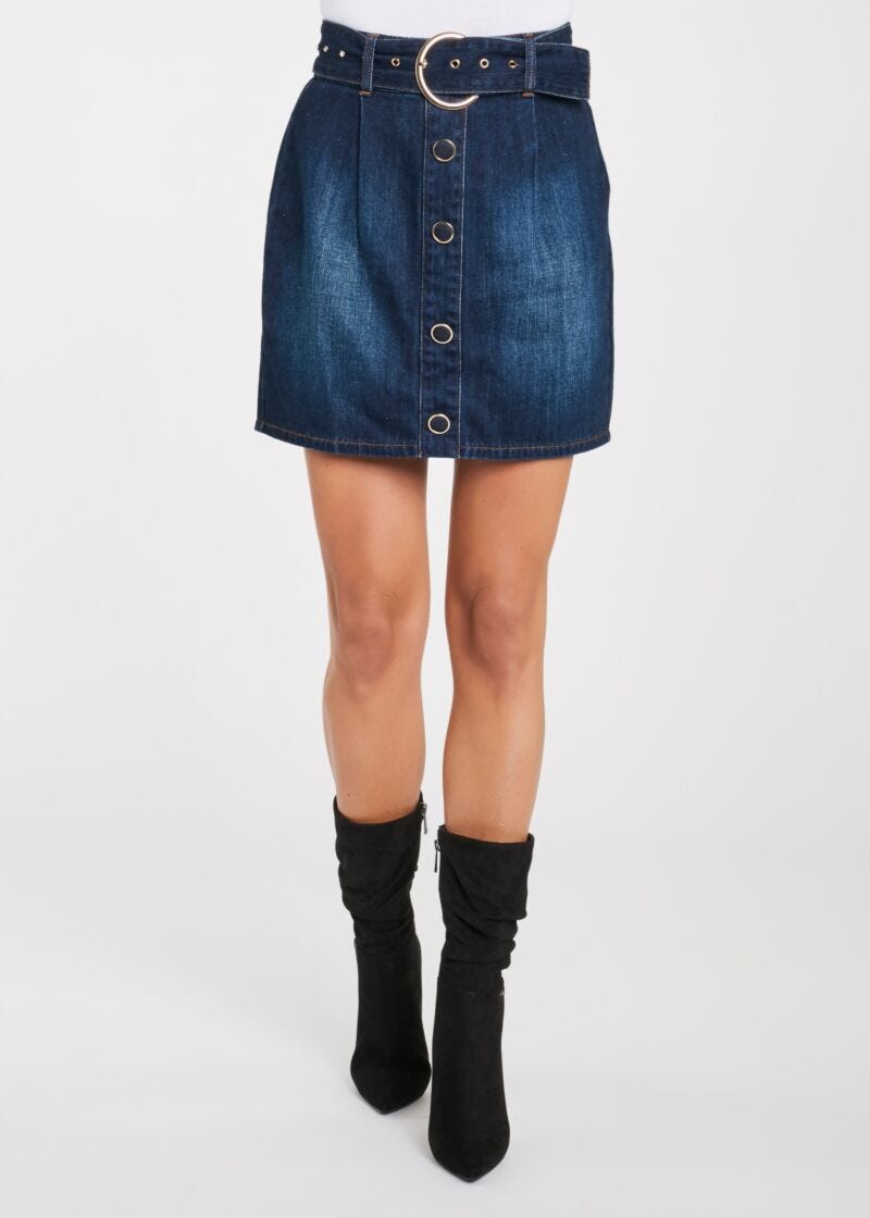Gonna mini in denim