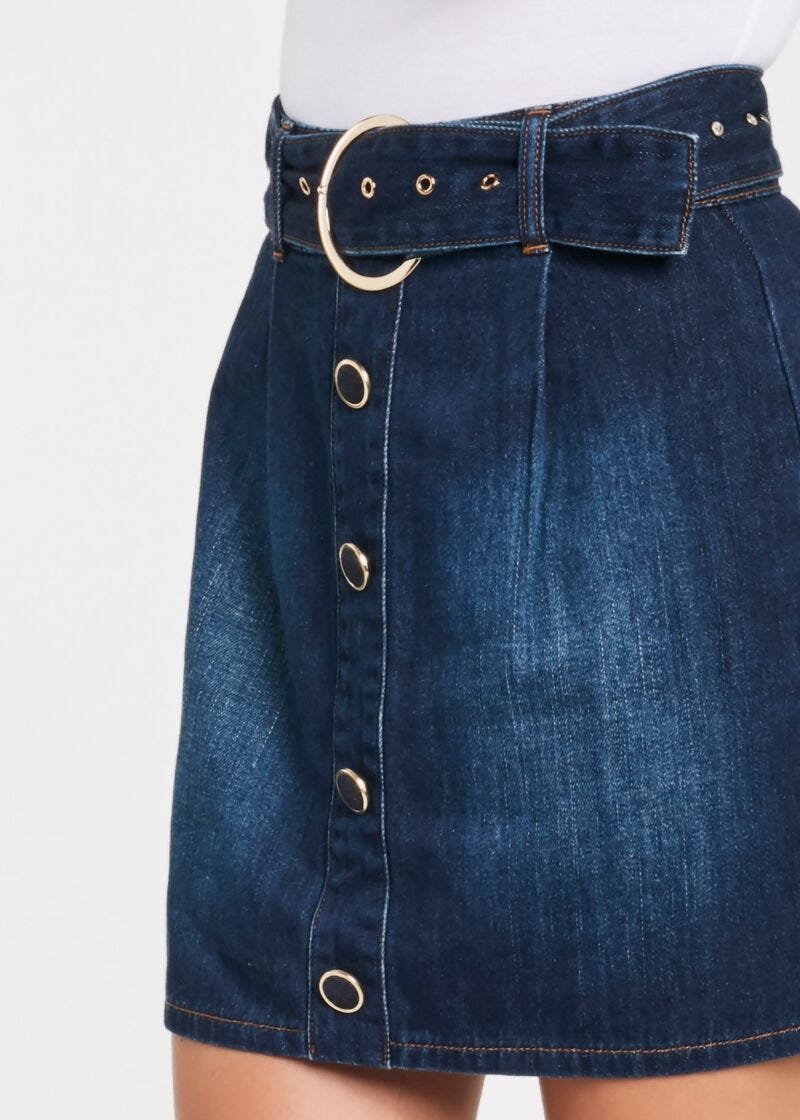 Gonna mini in denim