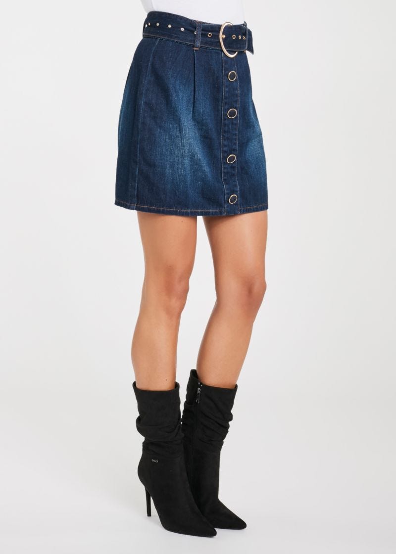Gonna mini in denim