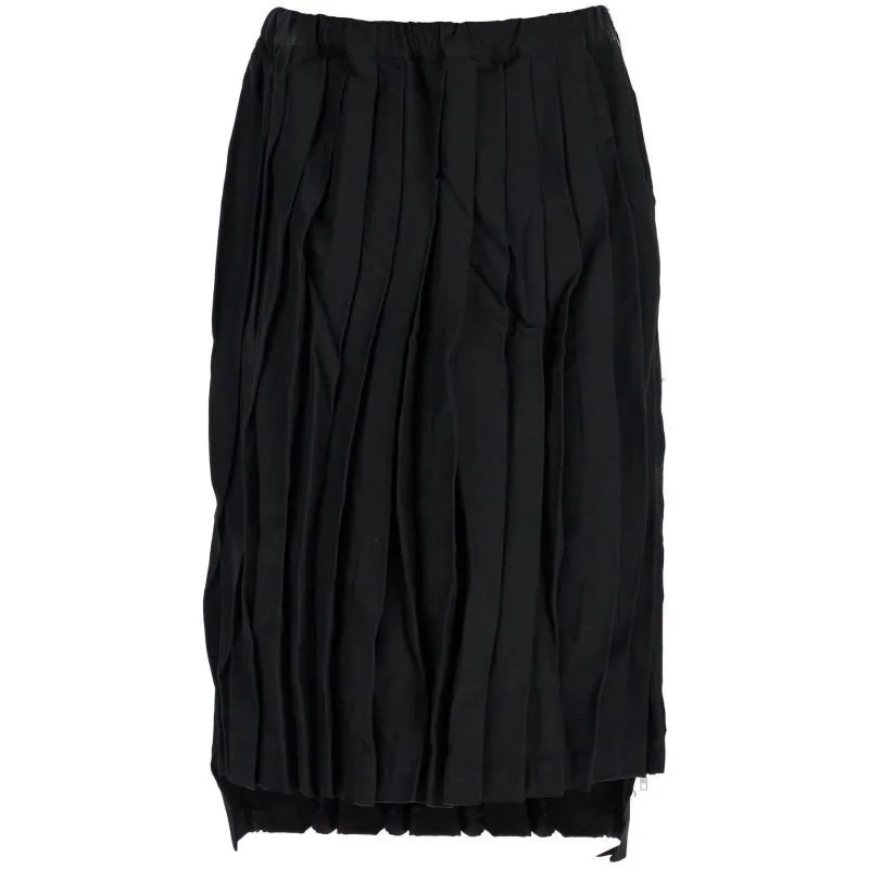 Gonna plissettata con zip laterali