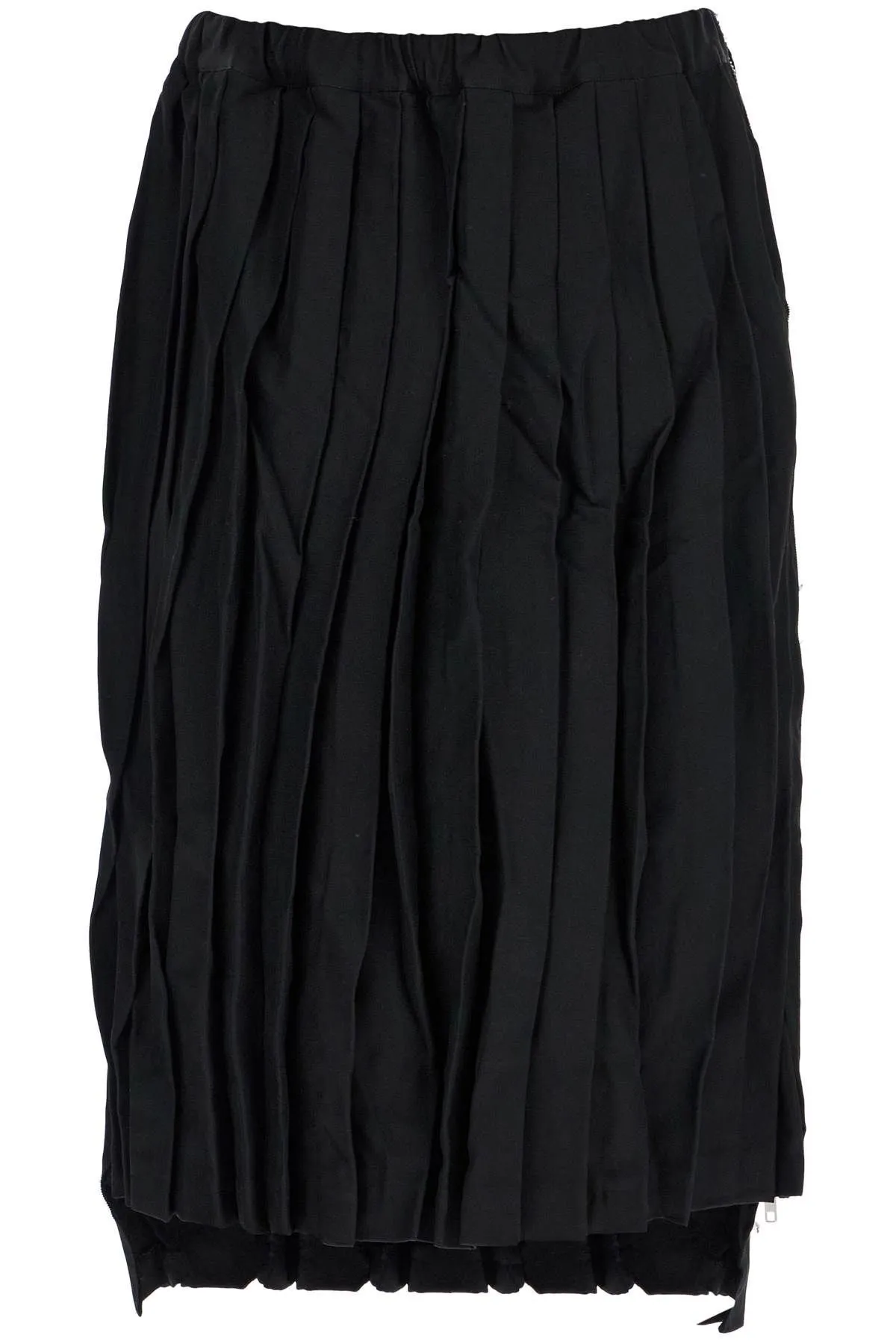 Gonna plissettata con zip laterali