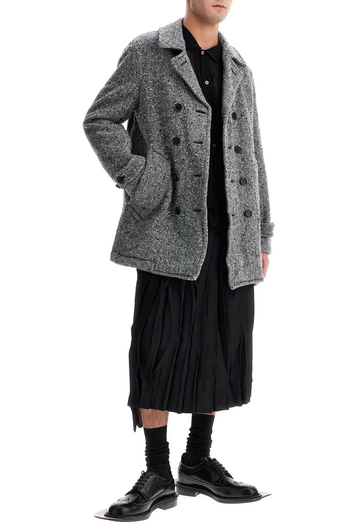 Gonna plissettata con zip laterali