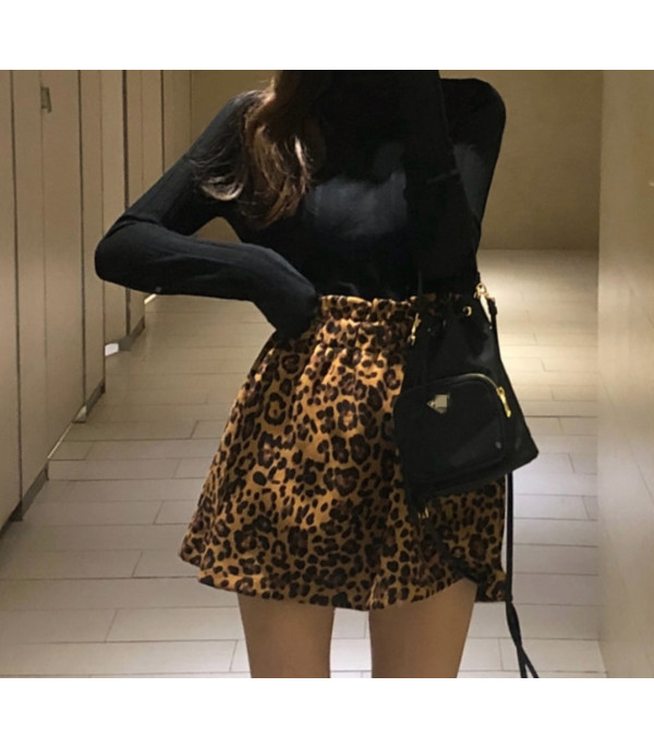 Gonna plissè leopard