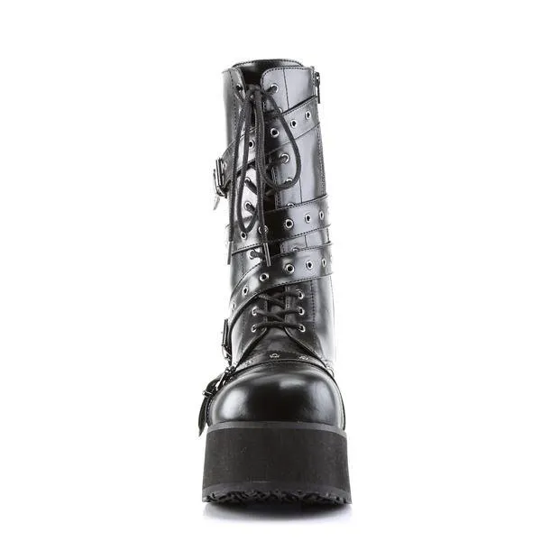 Goth Emo Demonia Trashville 205 Stivaletti Unisex in Pelle PU con Plateau