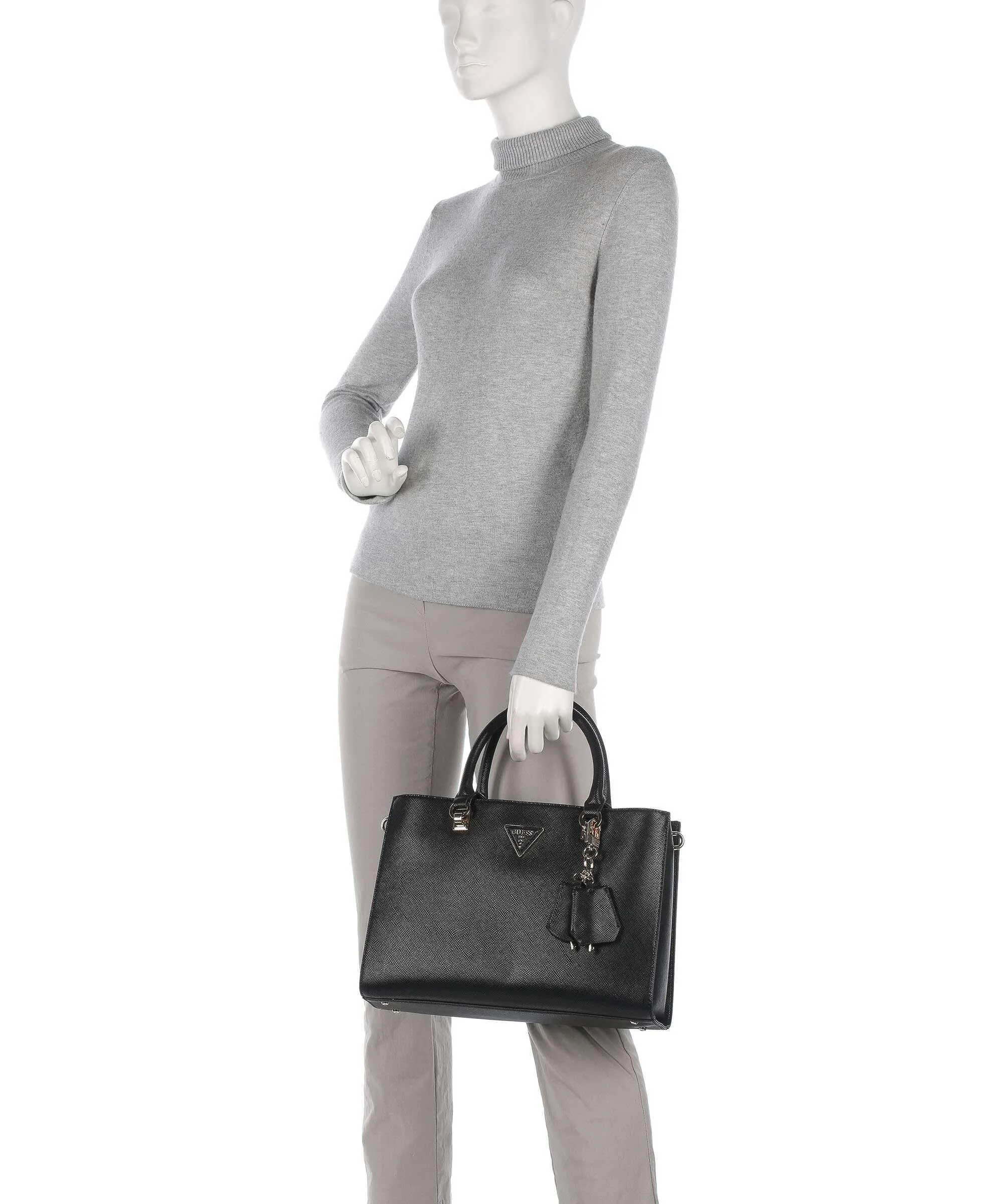  Guess Brynlee Borsa a mano pelle sintetica nero  