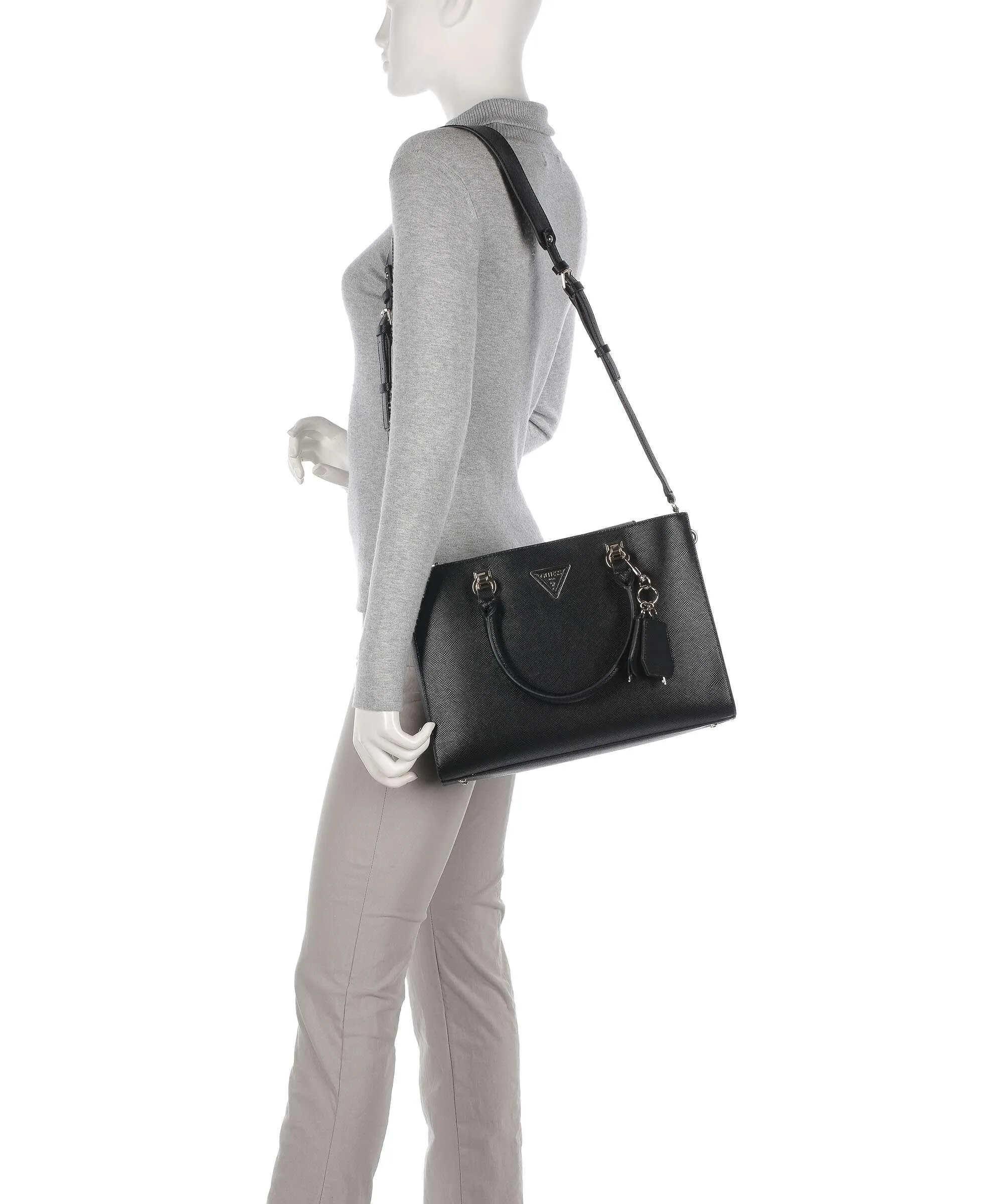  Guess Brynlee Borsa a mano pelle sintetica nero  
