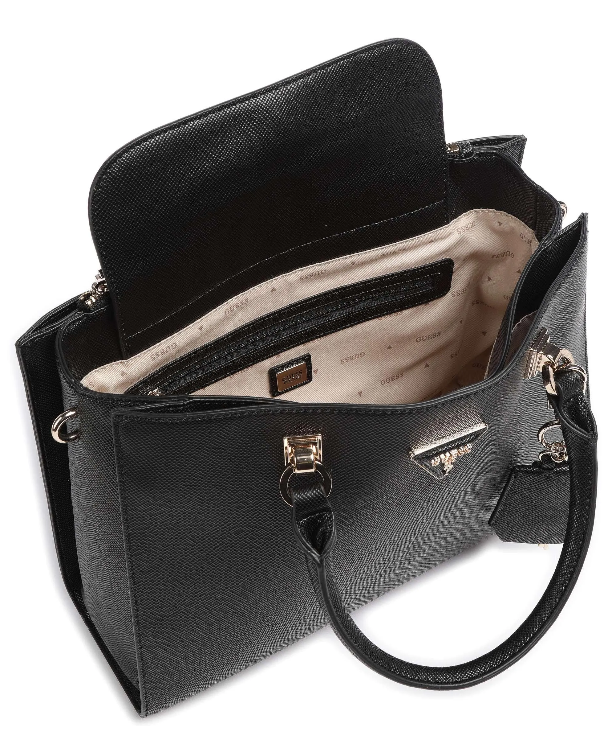  Guess Brynlee Borsa a mano pelle sintetica nero  