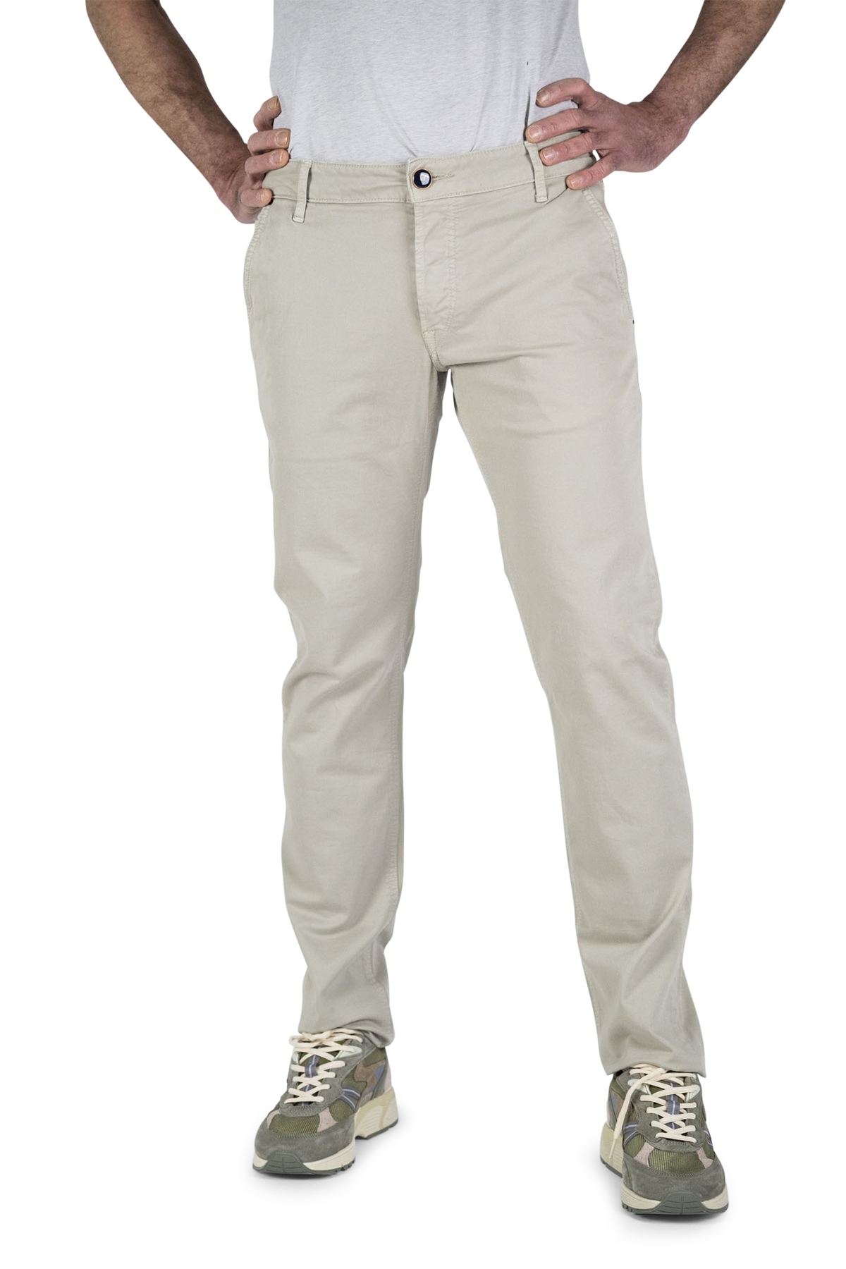 Handpicked pantaloni uomo beige chiaro
