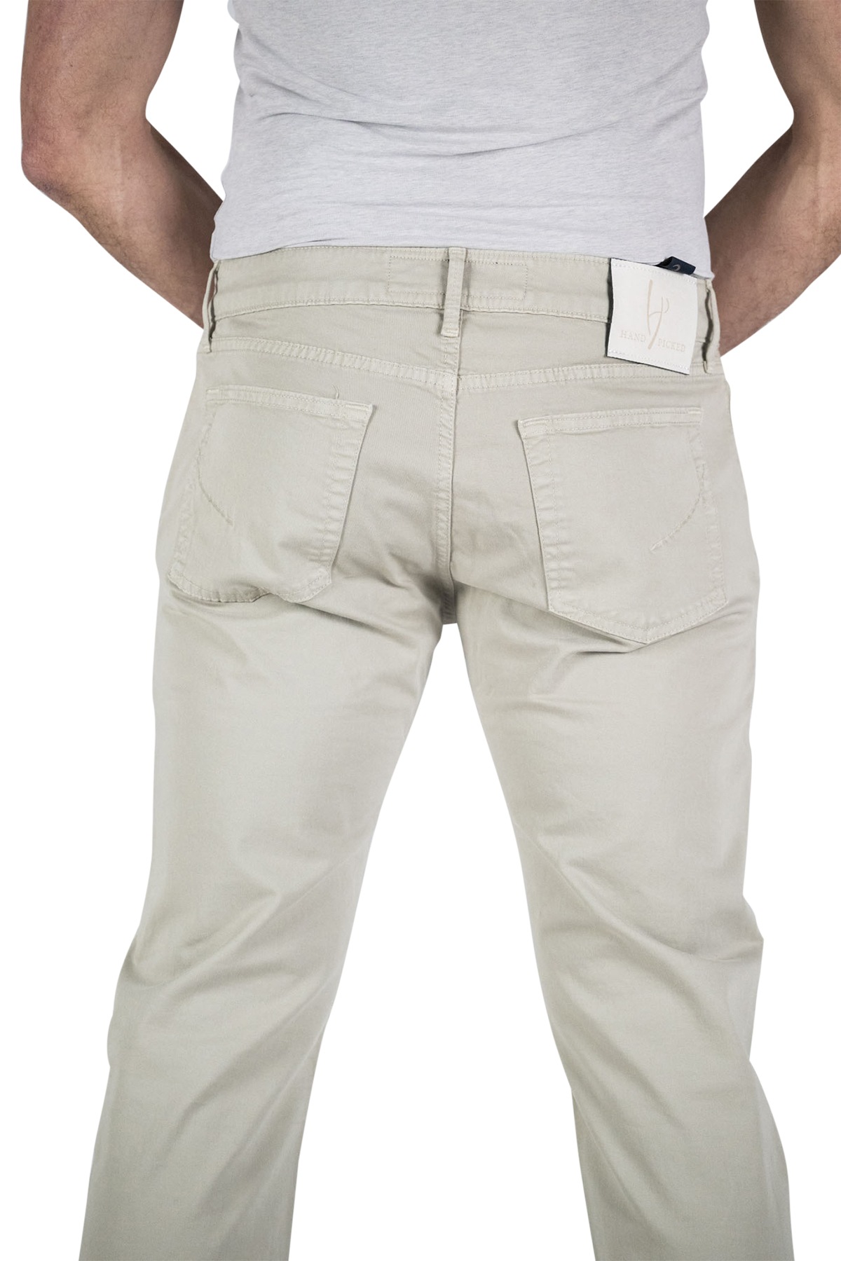 Handpicked pantaloni uomo beige chiaro