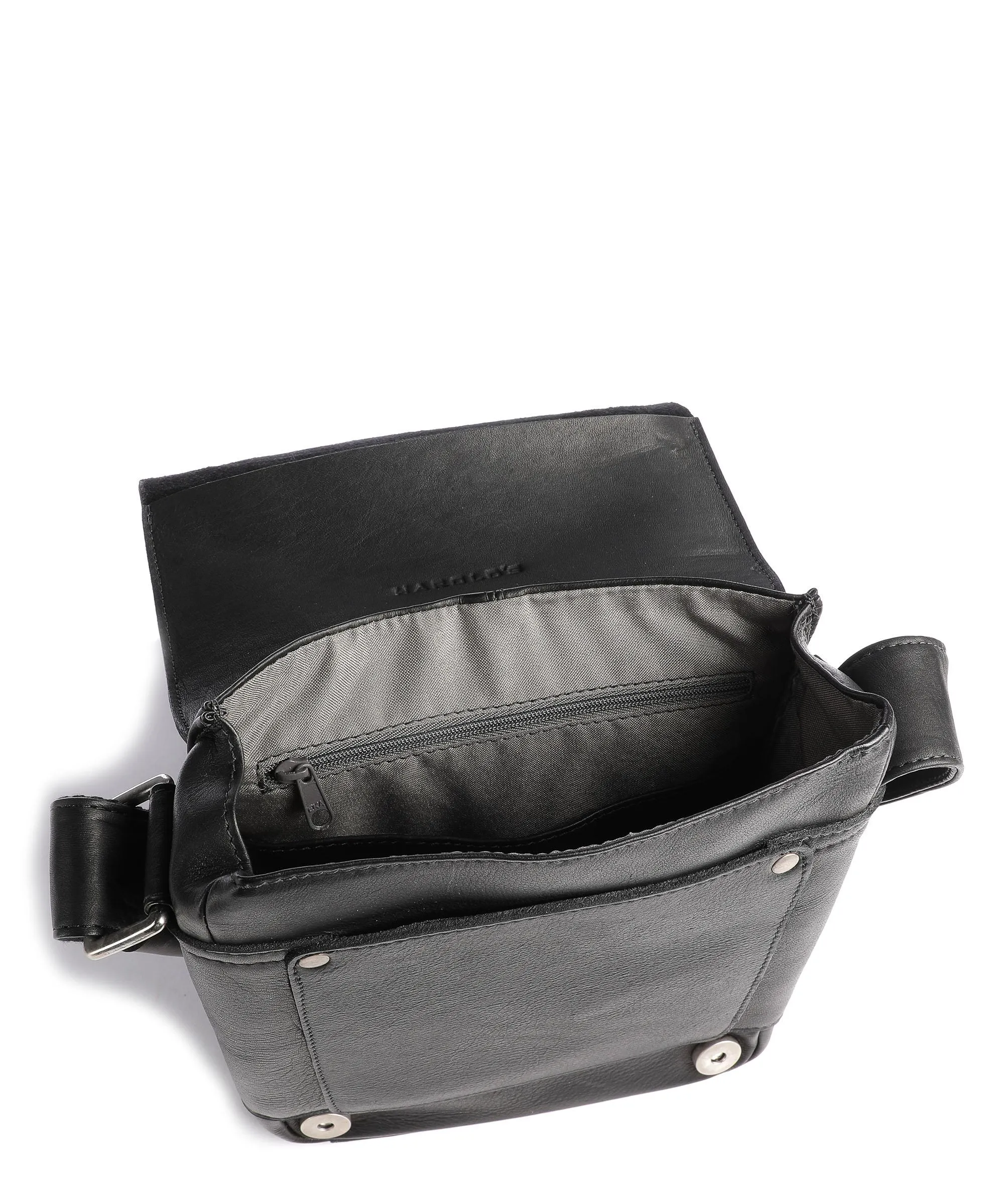  Harold's Campo Borsa a tracolla pelle a grana fine nero  