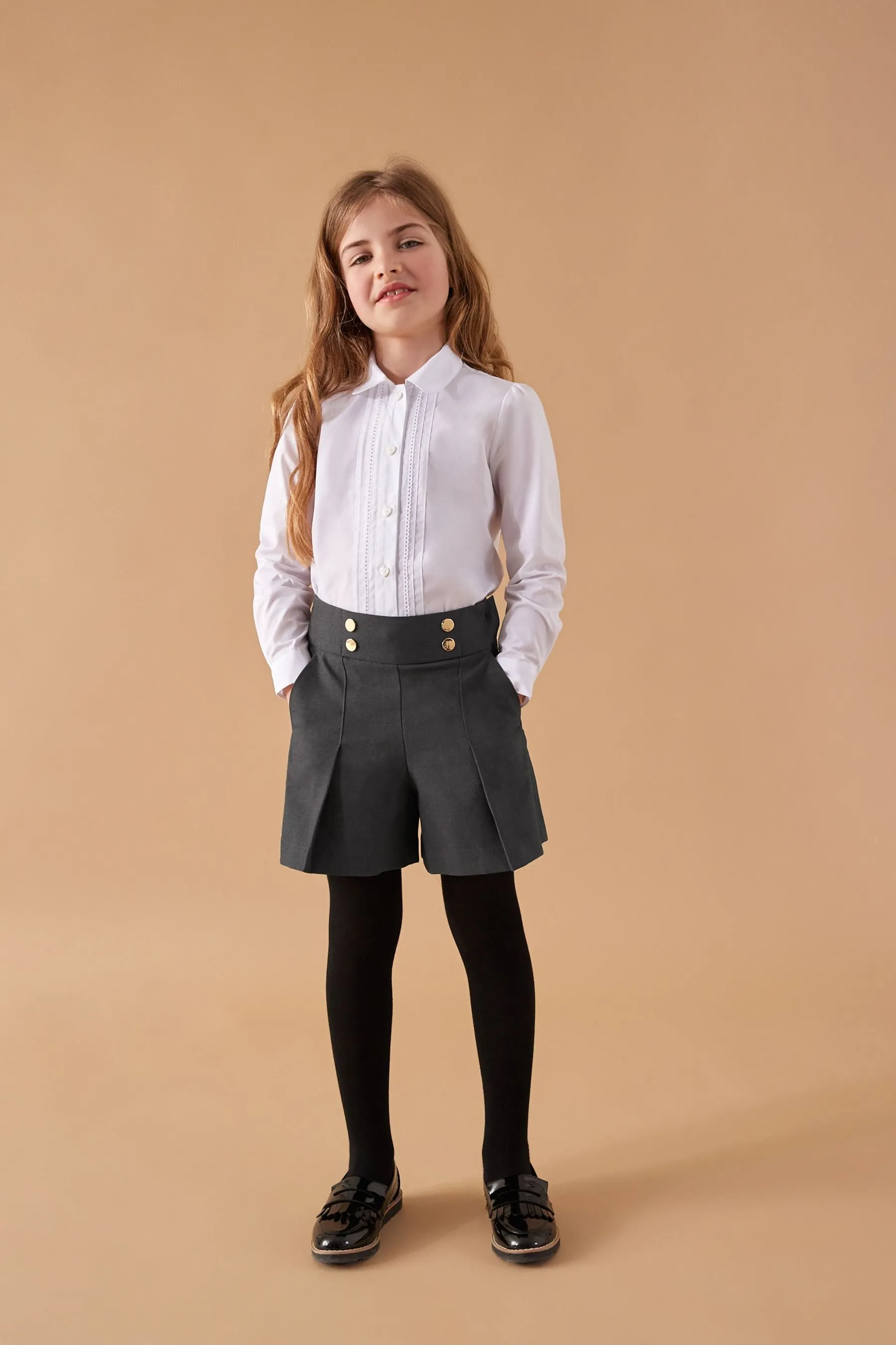 High Waisted School Shorts (3-16yrs)    