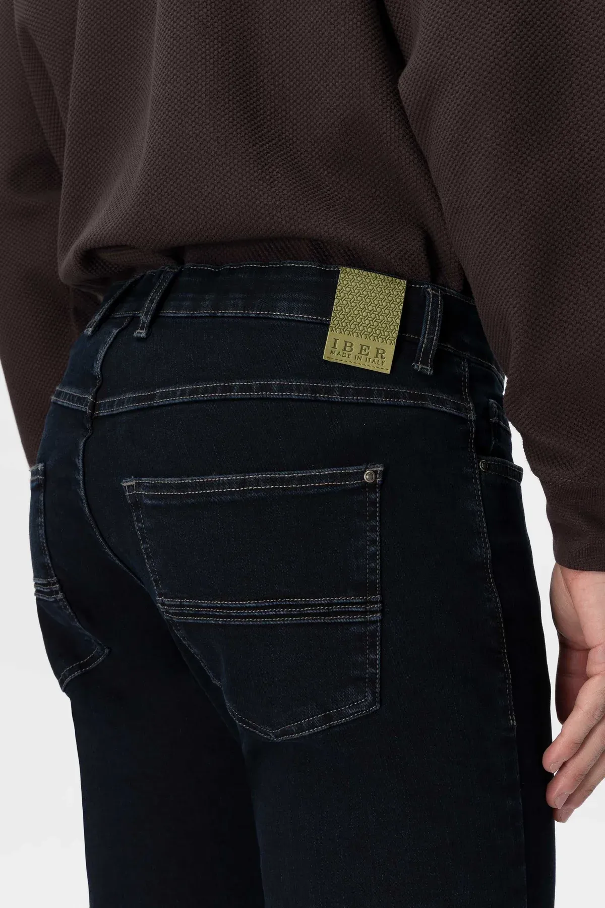 Iber art: Demon Nwf04 Jeans in denim di cotone stretch