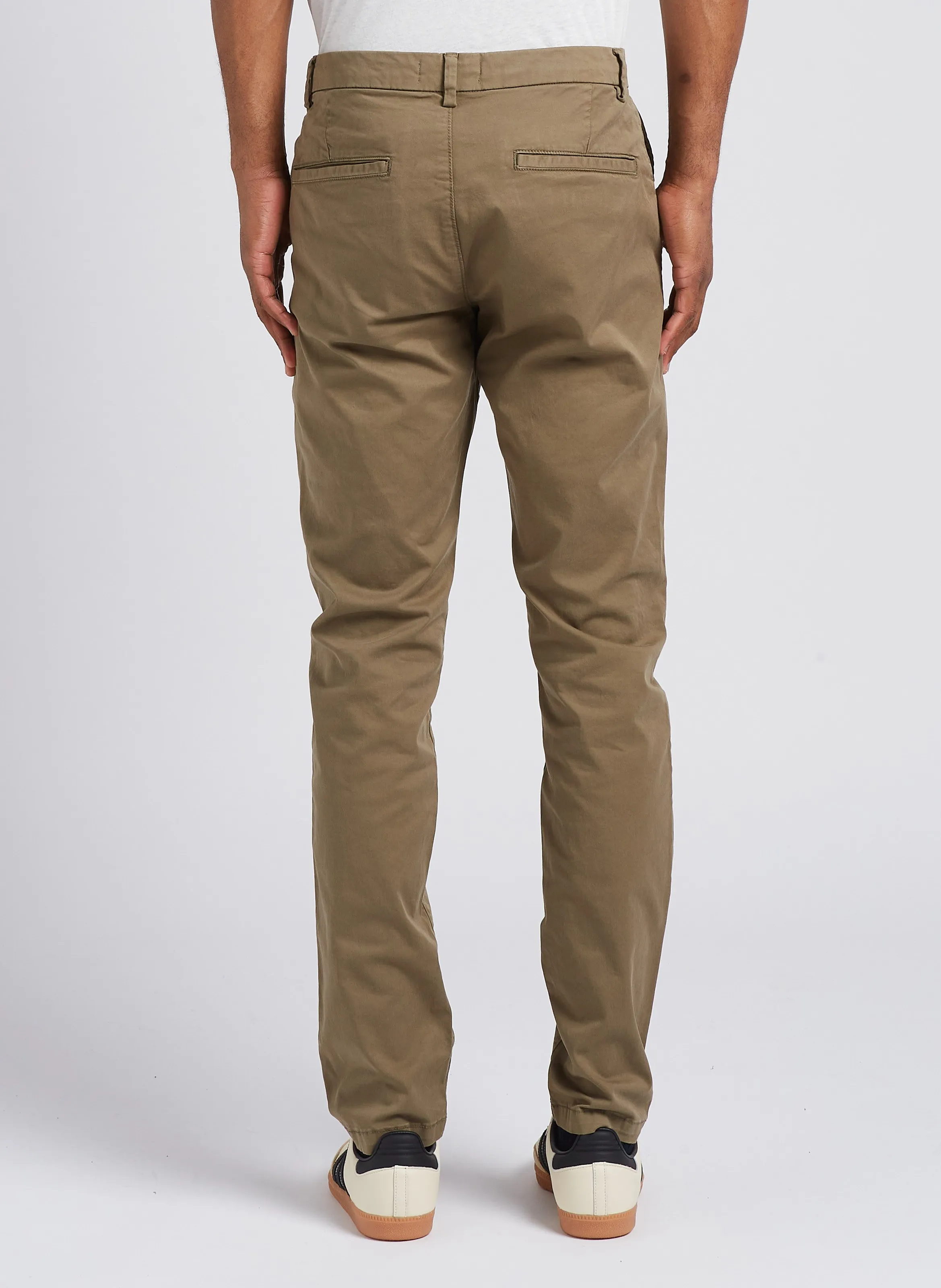  IKKS   Pantaloni chino slim fit in misto cotone | Kaki