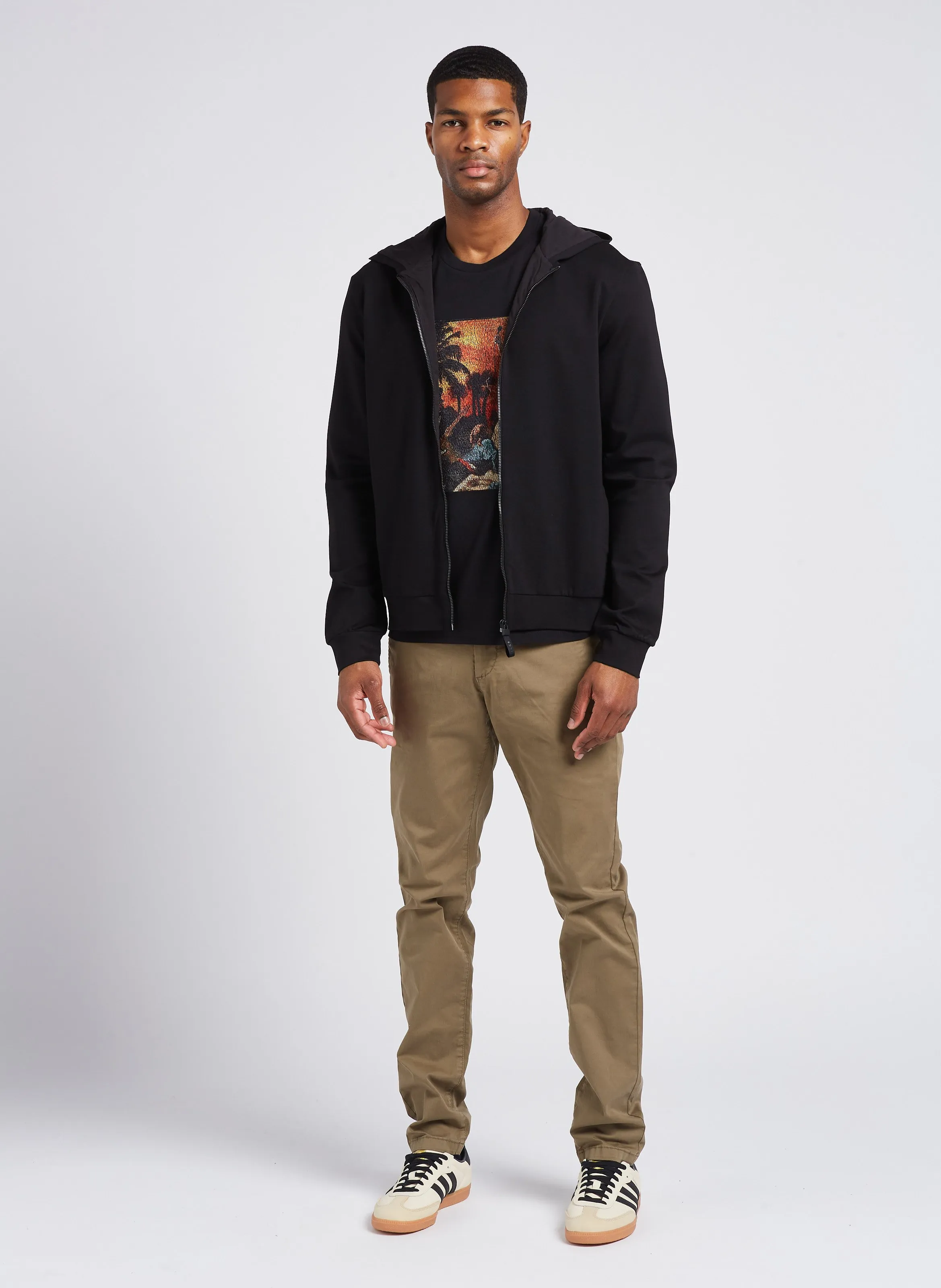  IKKS   Pantaloni chino slim fit in misto cotone | Kaki