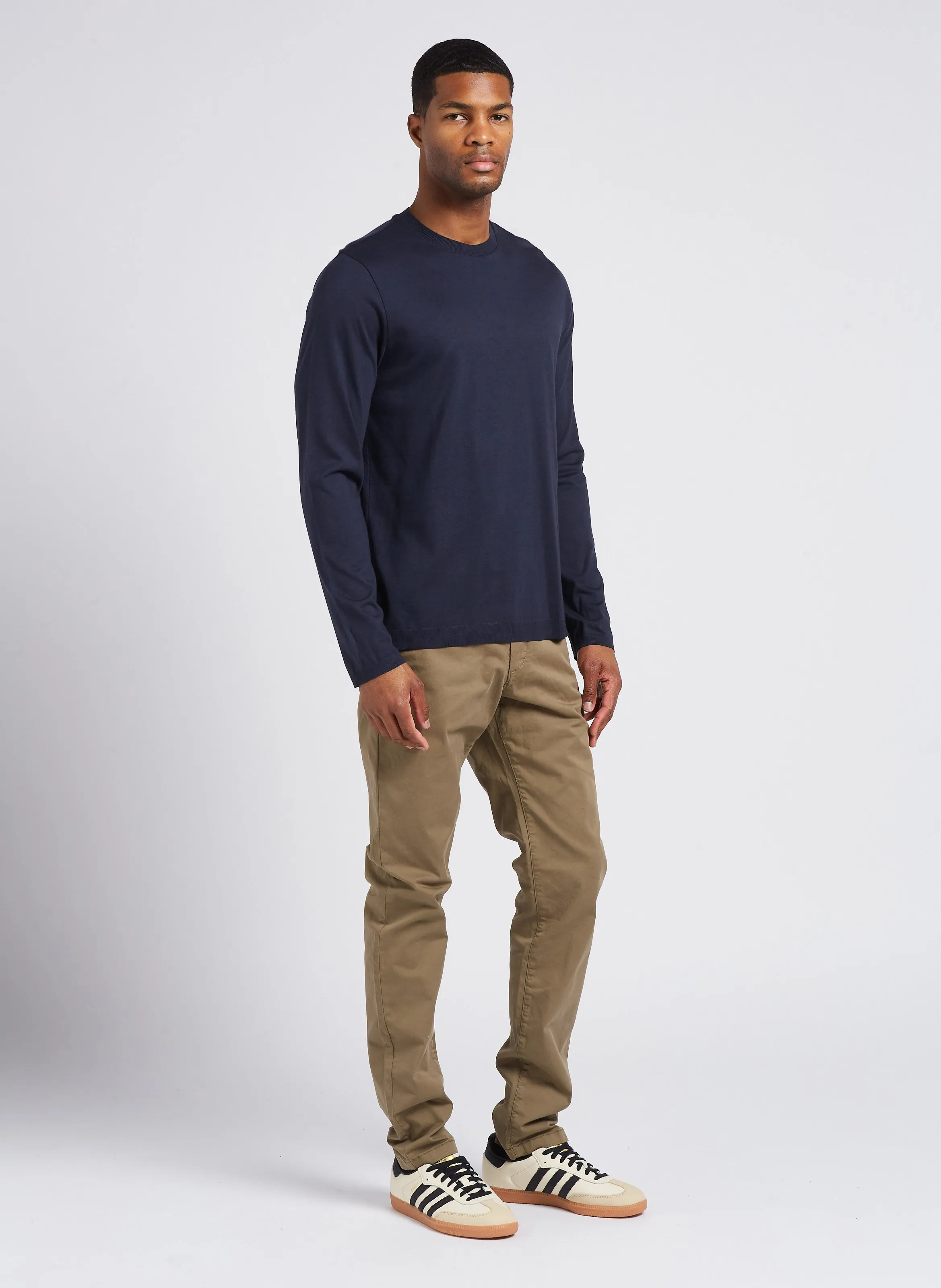  IKKS   Pantaloni chino slim fit in misto cotone | Kaki