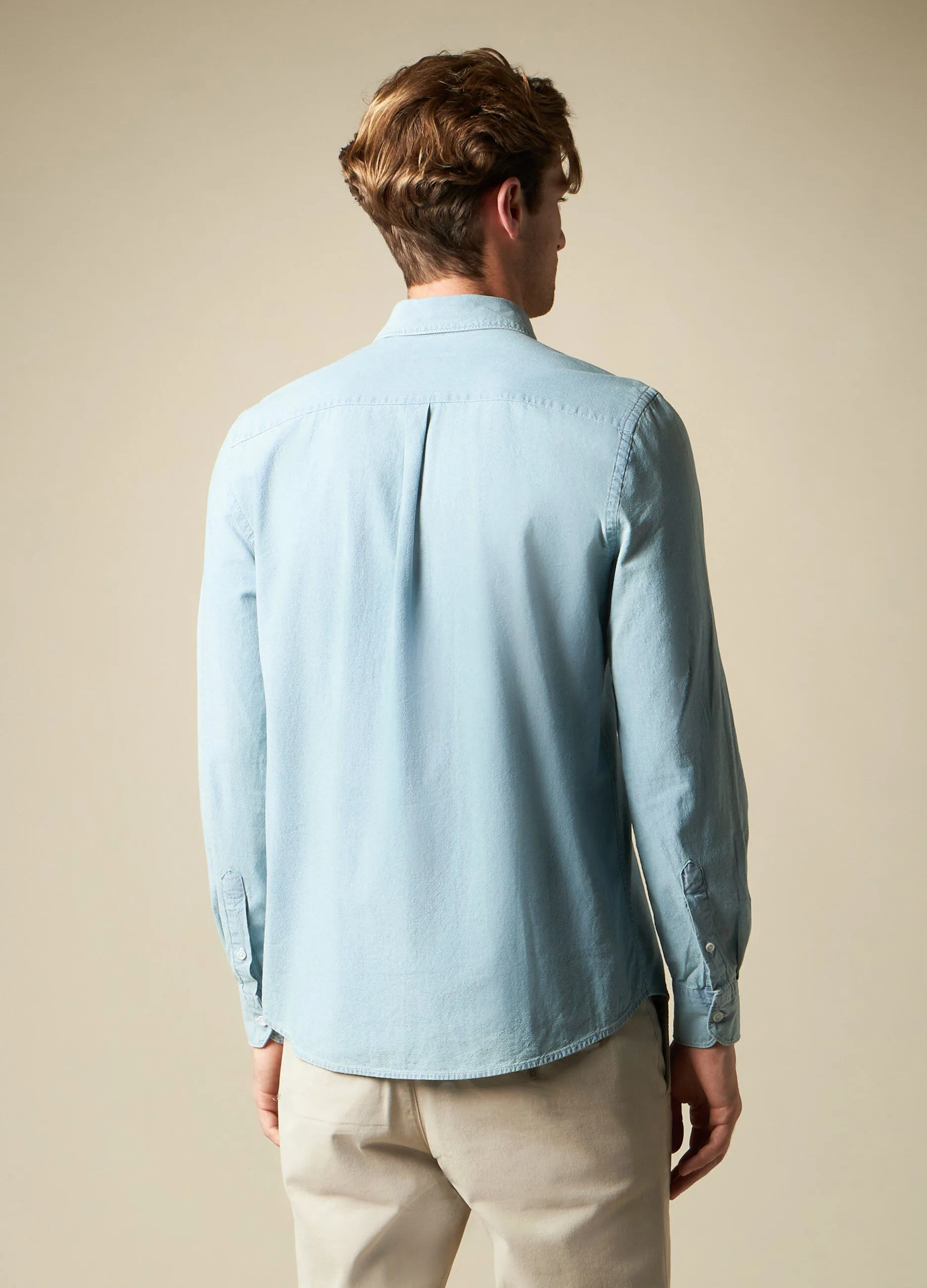 J. HART & BROS  Camicia in denim di puro cotone uomo
