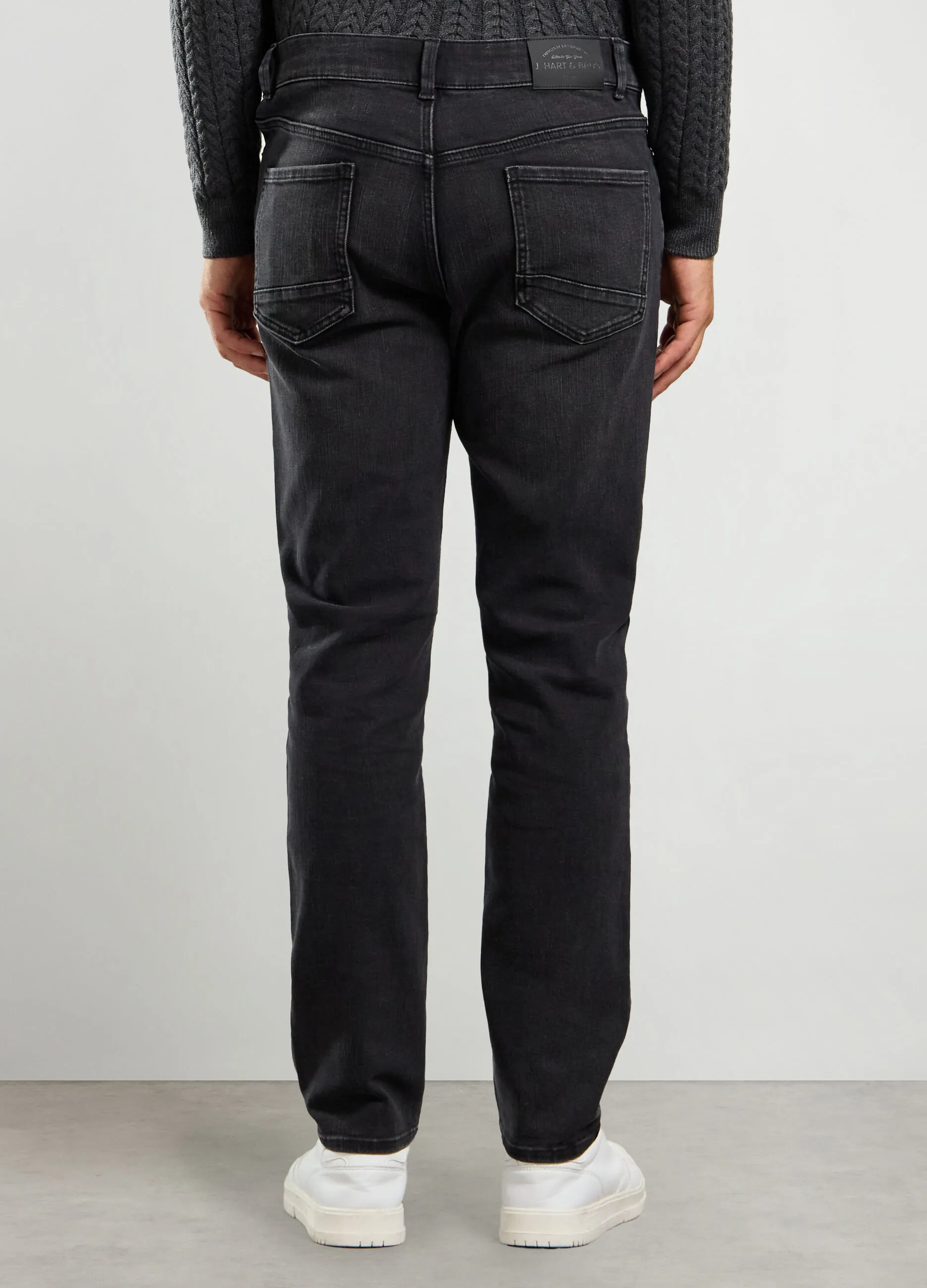 J. HART & BROS  Jeans slim fit in denim di cotone stretch uomo
