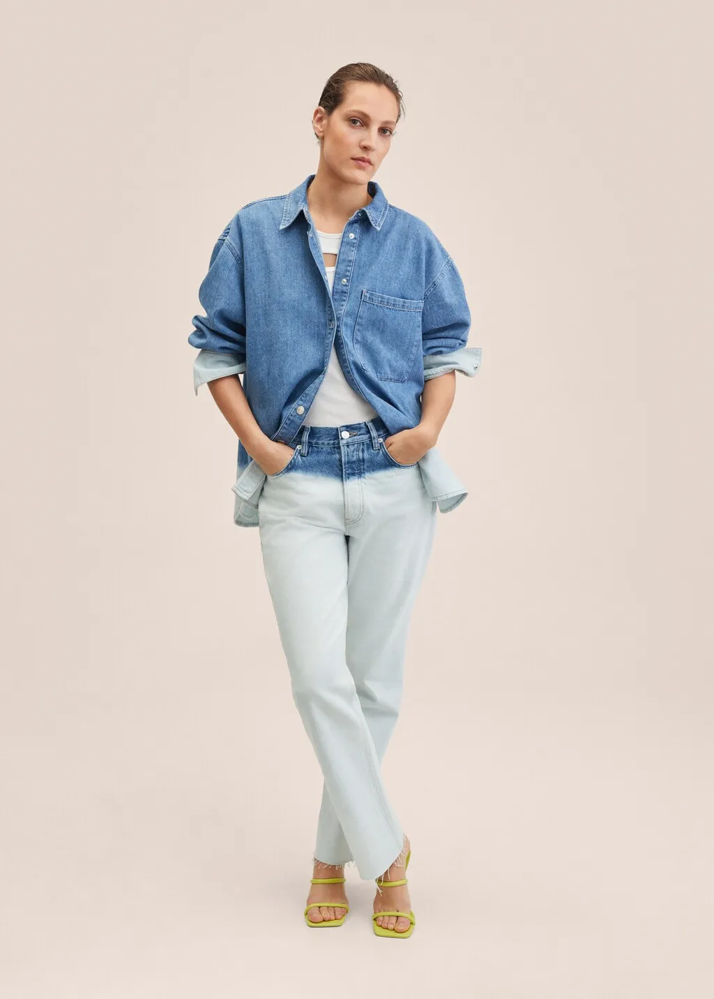  Jeans straight tie-dye 