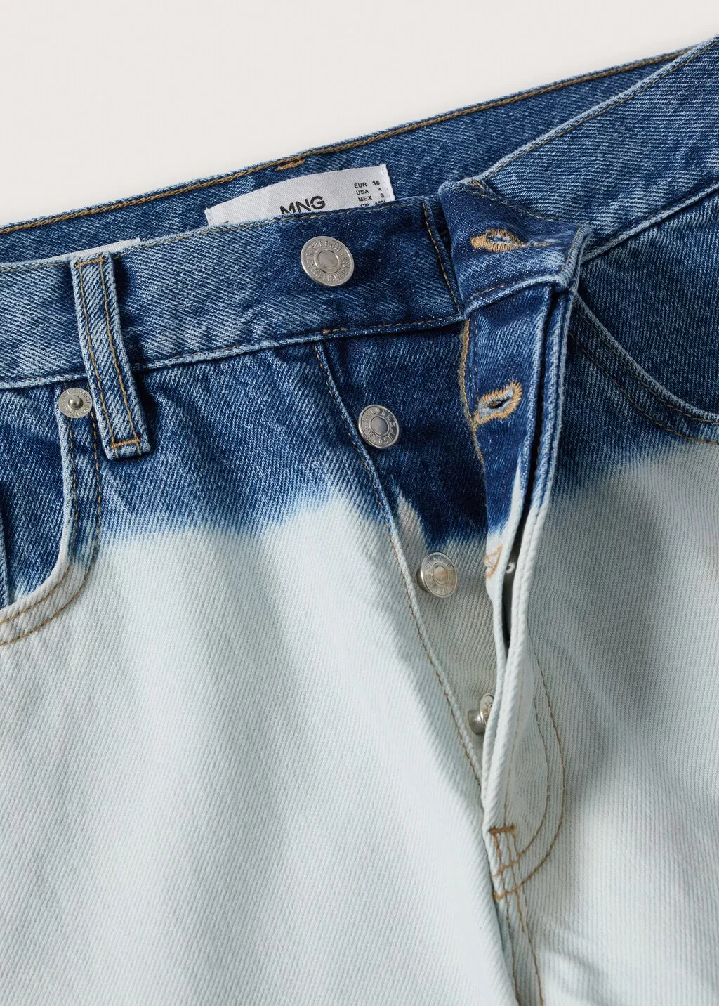  Jeans straight tie-dye 