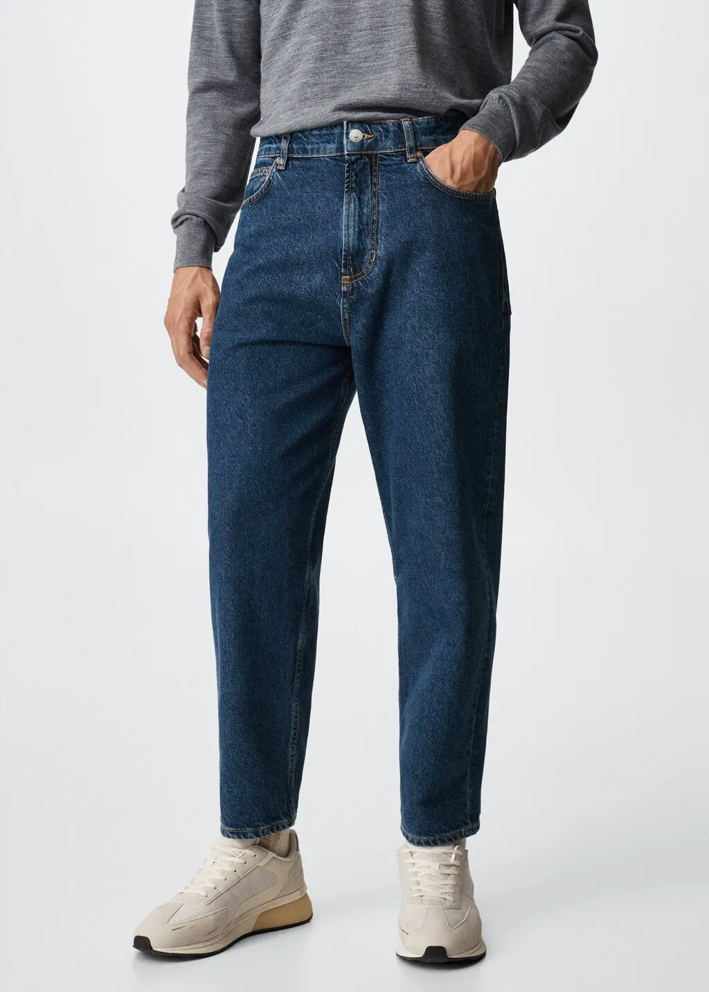 Jeans tapered loose cropped 
