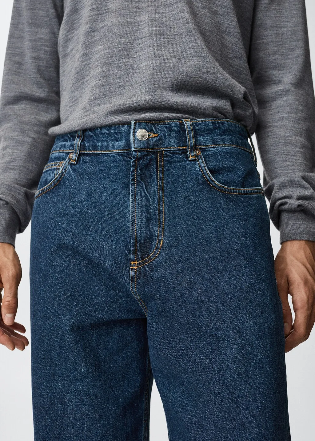 Jeans tapered loose cropped 
