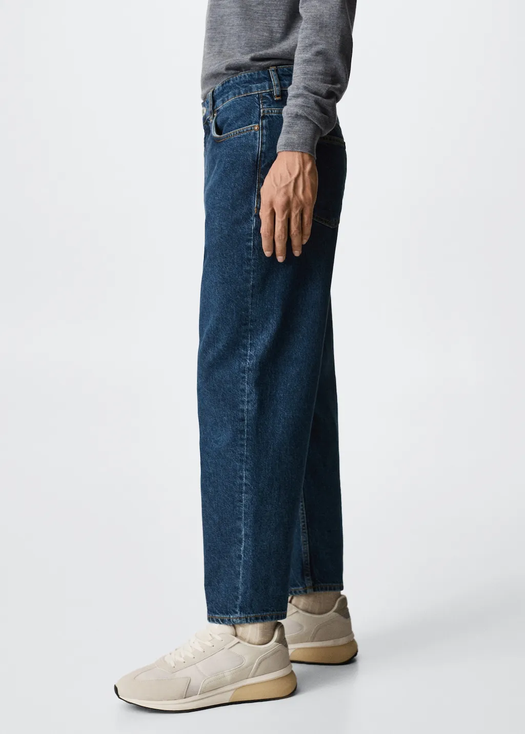 Jeans tapered loose cropped 