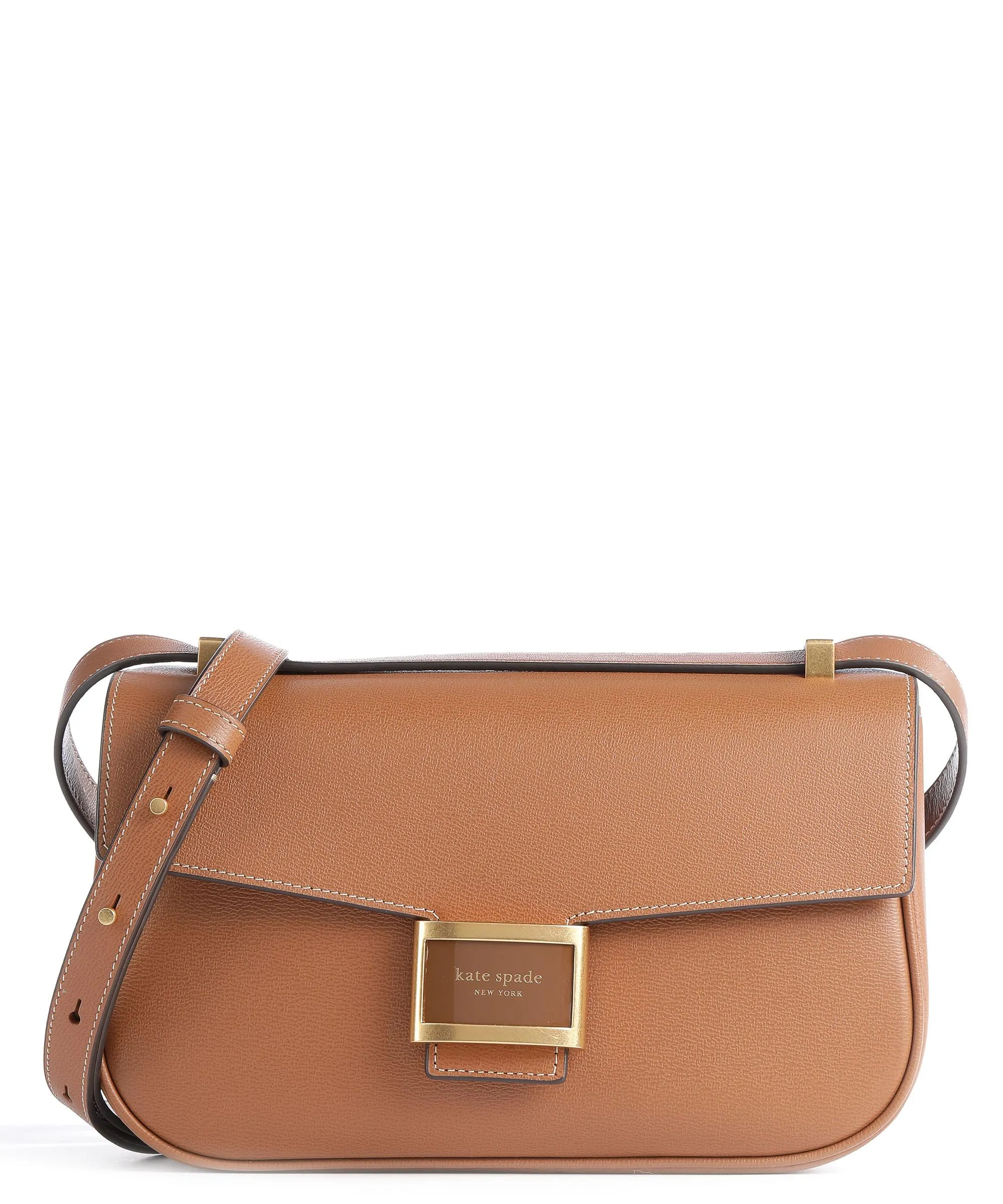  Kate Spade New York Katy Borsa a spalla pelle a grana fine marrone  