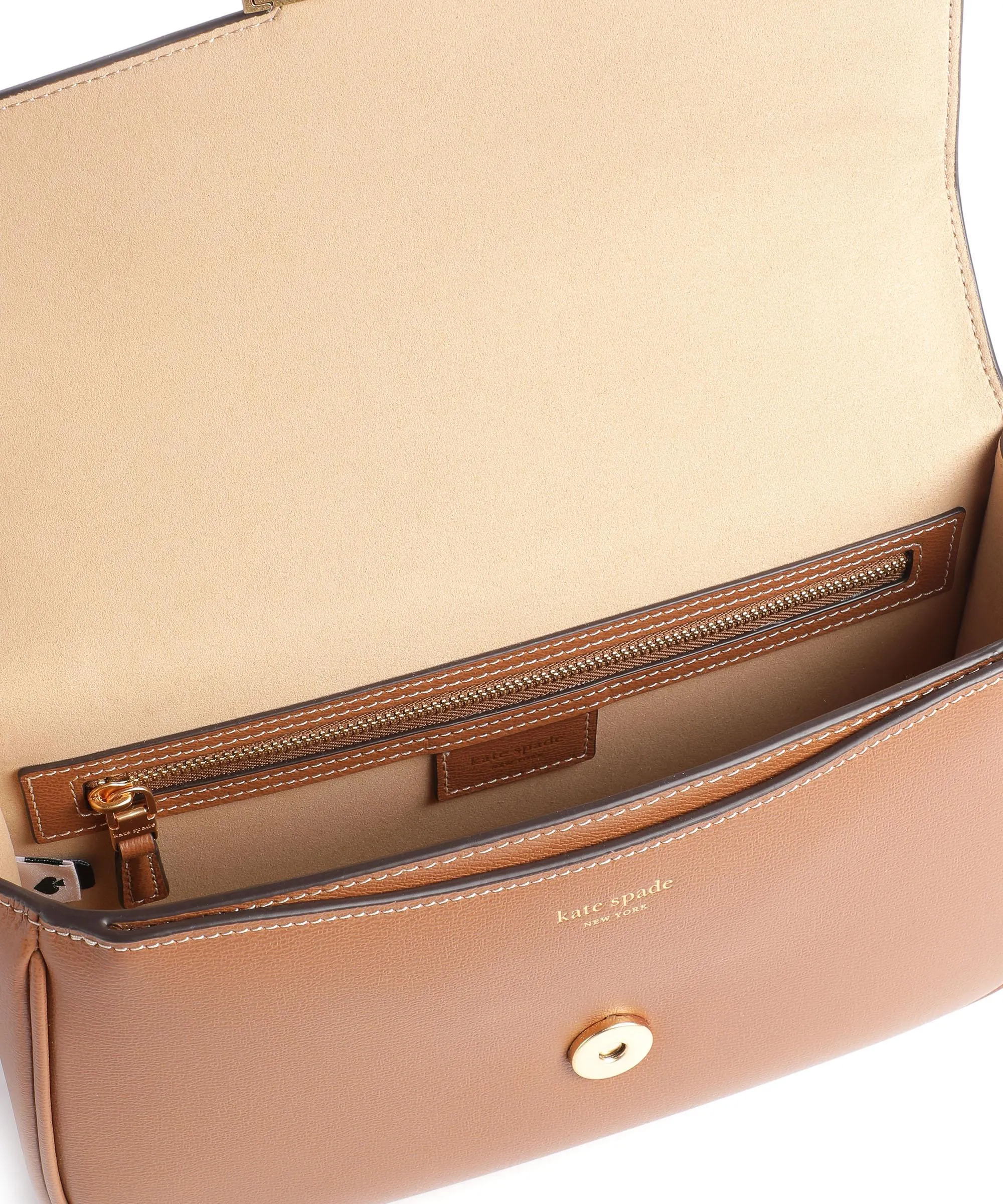  Kate Spade New York Katy Borsa a spalla pelle a grana fine marrone  